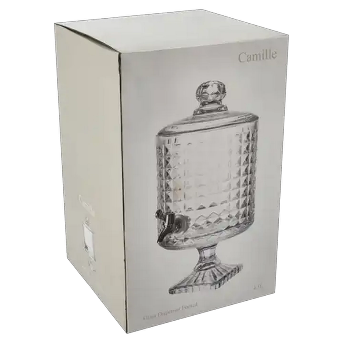 Image of Diamond Footed Glass Dispenser 4.5L