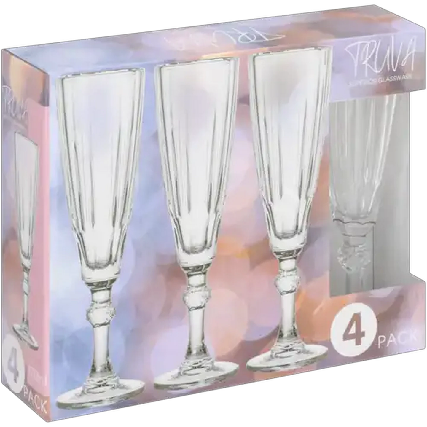 Image of Truva Flute Glasses 4 Piece Set