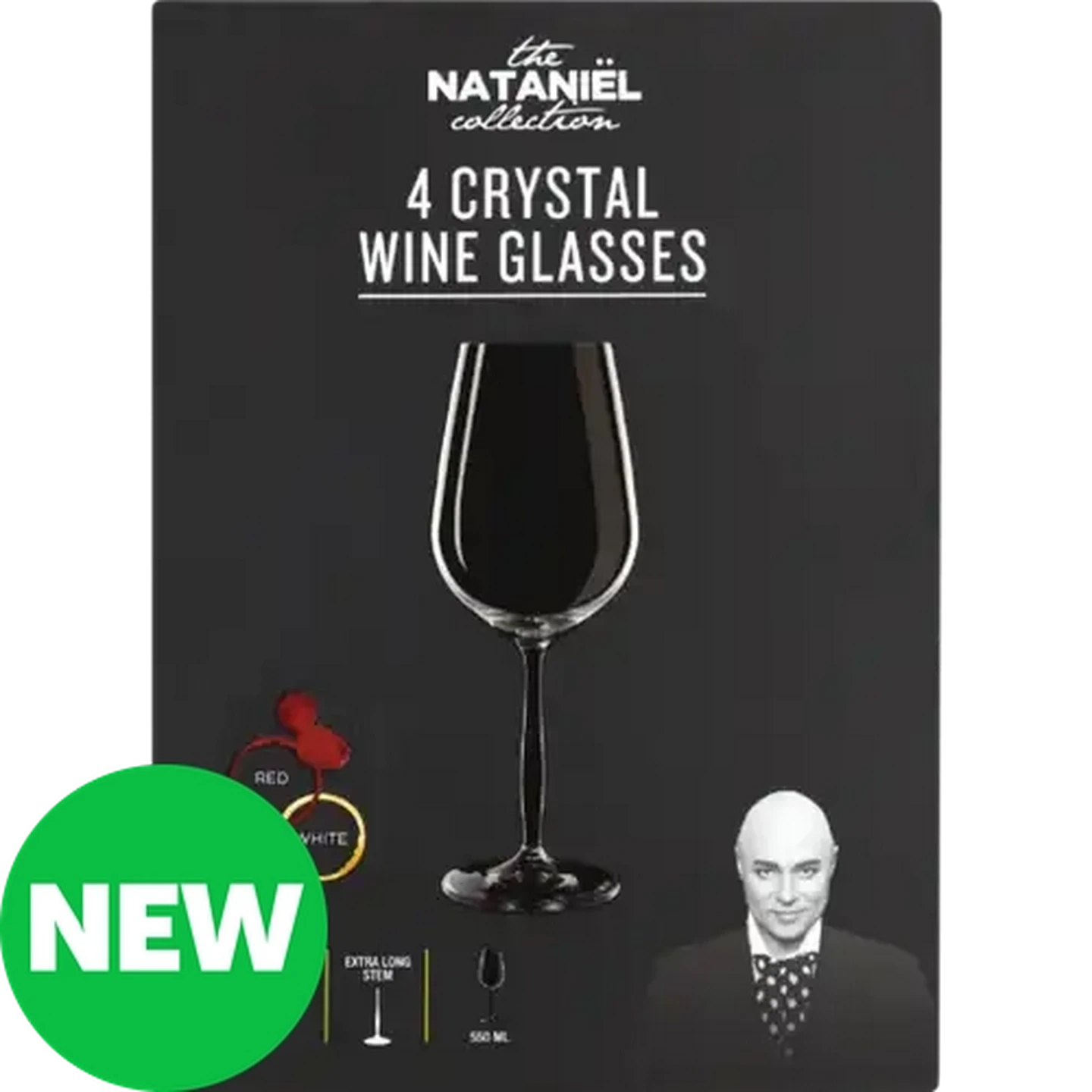 Image of The Nataniël Collection Red & White Wine Glasses 4 Piece Set