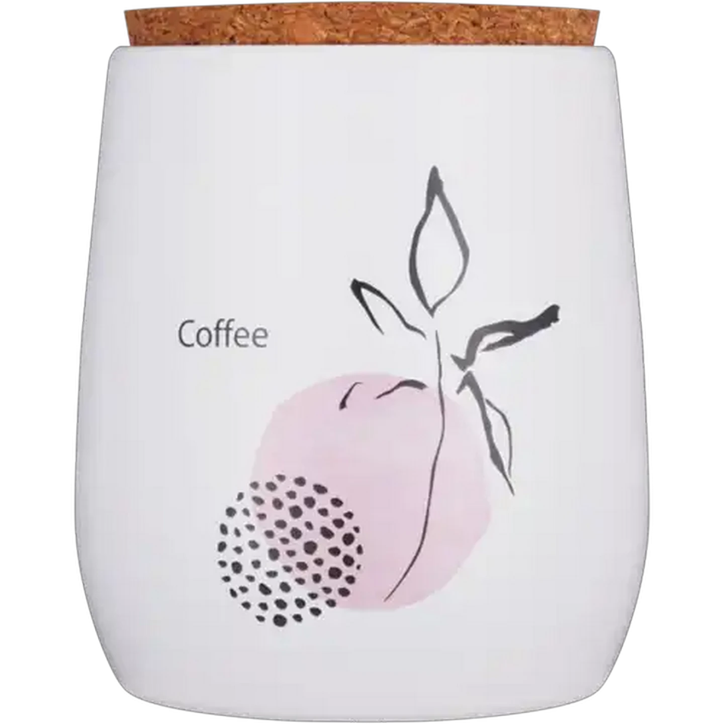 Image of Floral Canister With Cork Lid (Print May Vary)