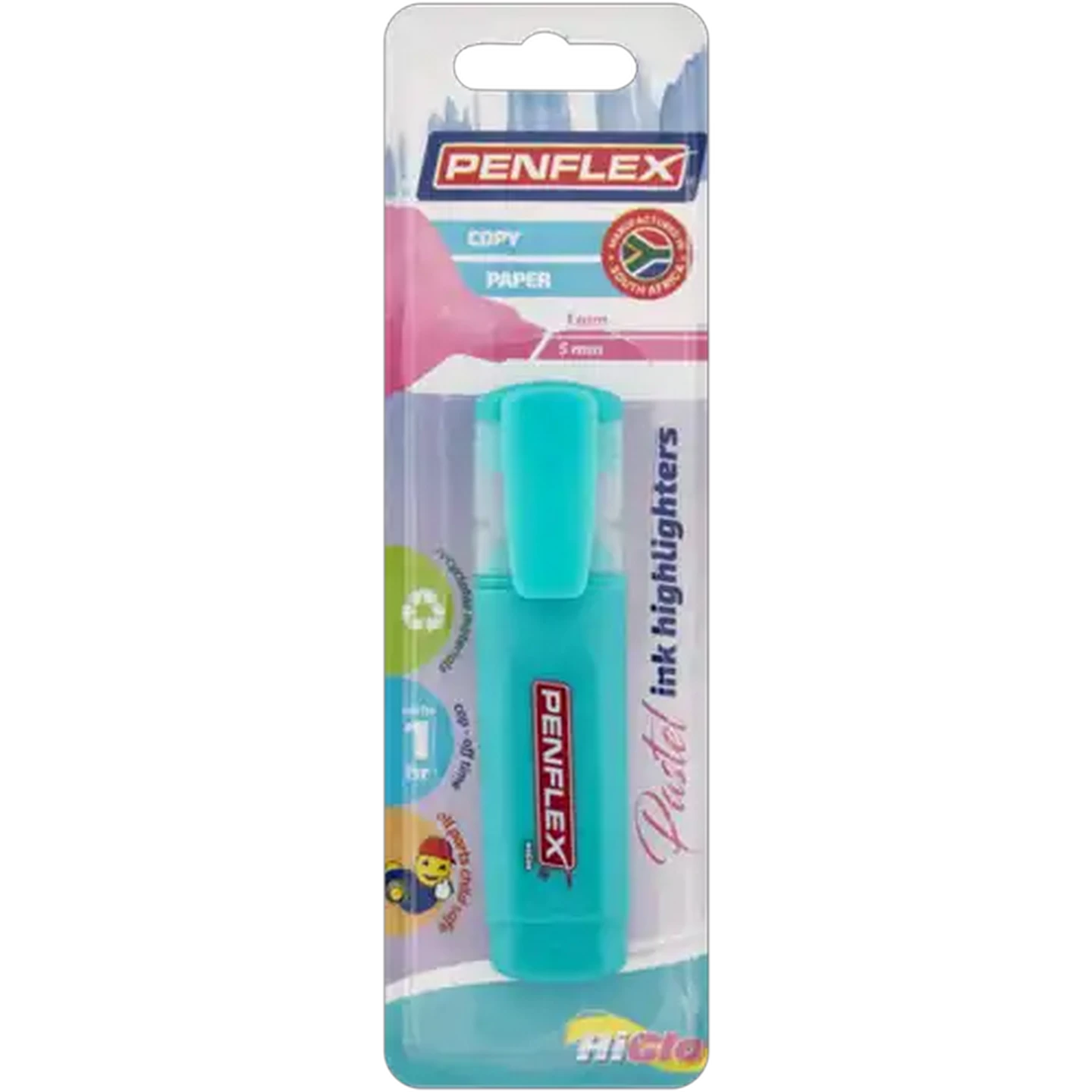 Image of Penflex HiGlo Turquoise Pastel Ink Highlighter