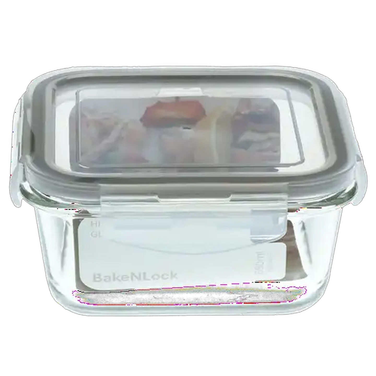 Image of Bake n Lock Beige Square Glass Dish