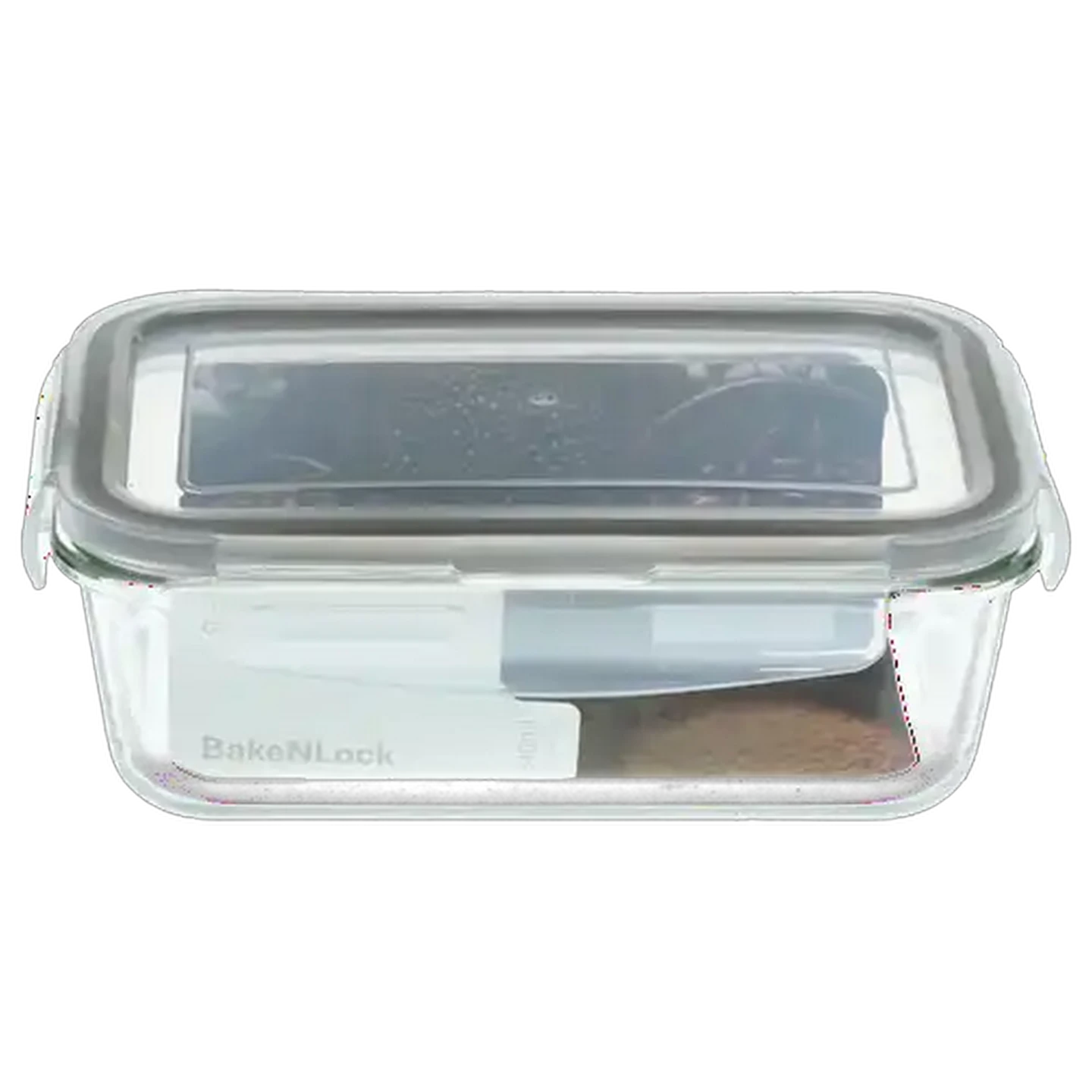 Image of Bake n Lock Beige Glass Rectangular Dish 840ml