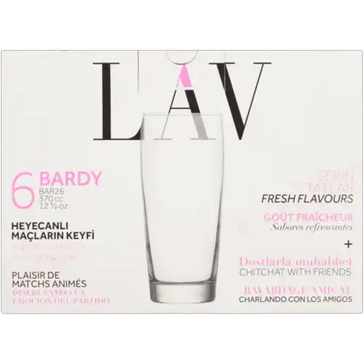 Image of LAV Bardy Glasses 370ml 6-Pack