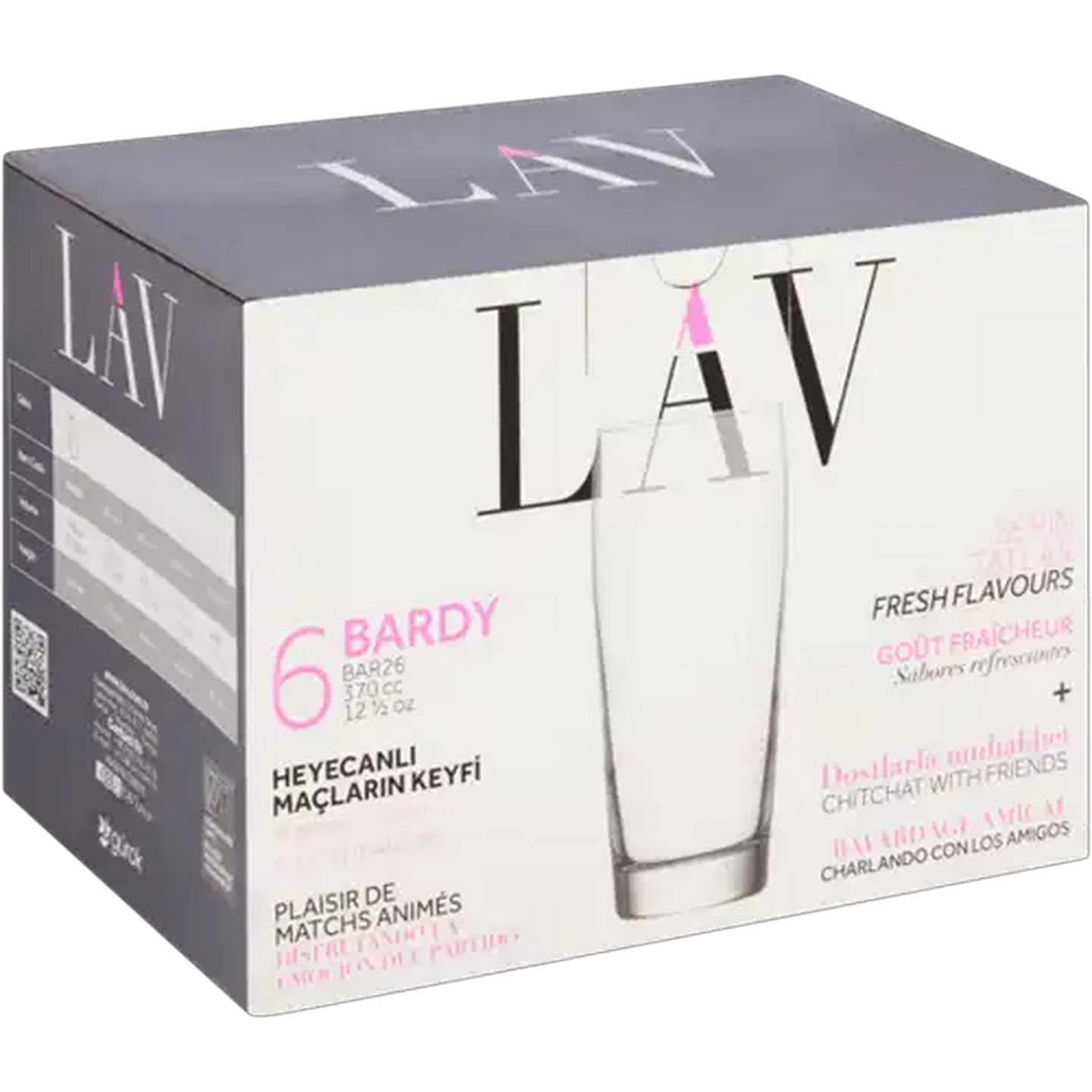 Image of LAV Bardy Glasses 370ml 6-Pack
