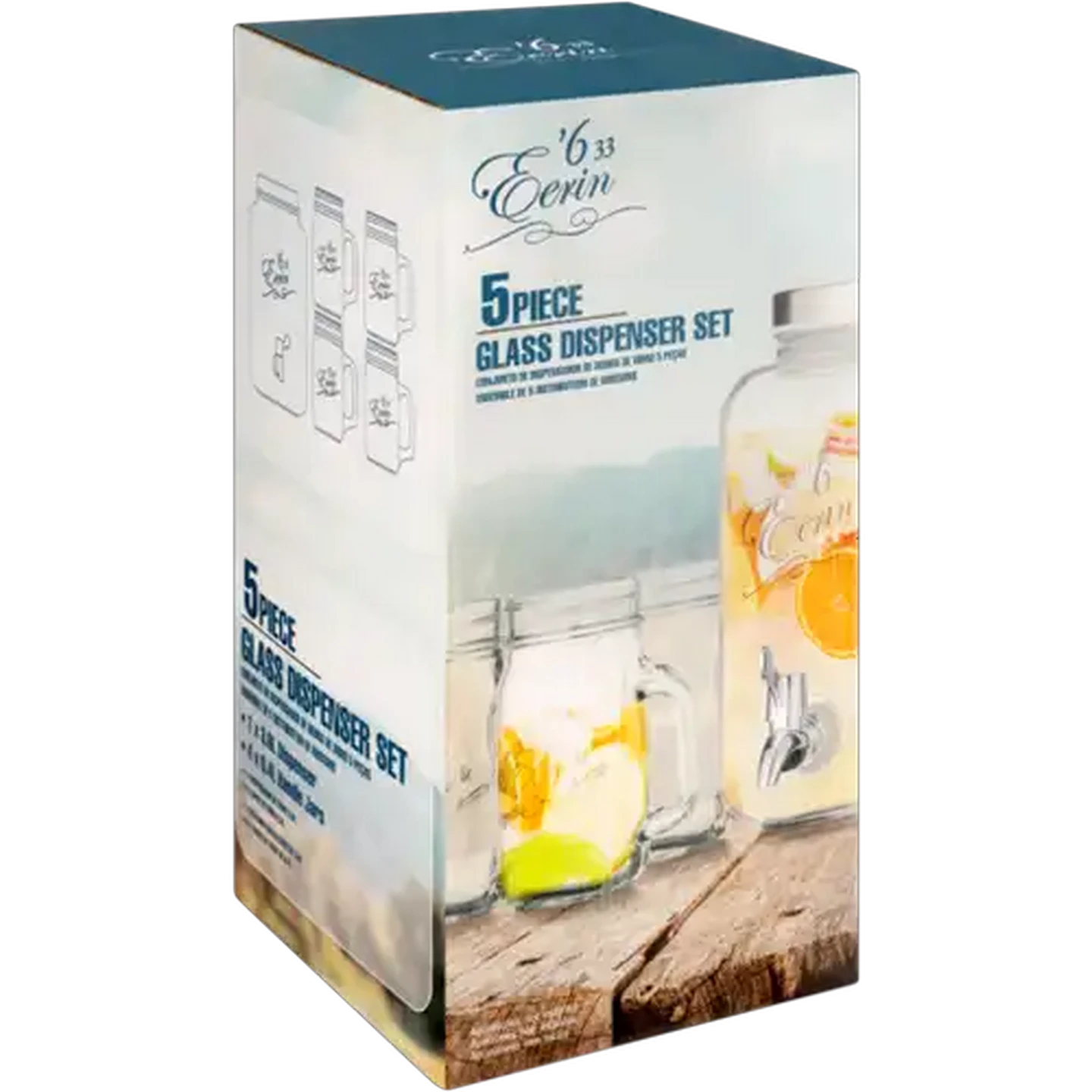 Image of Glass Dispenser Set 5 Piece