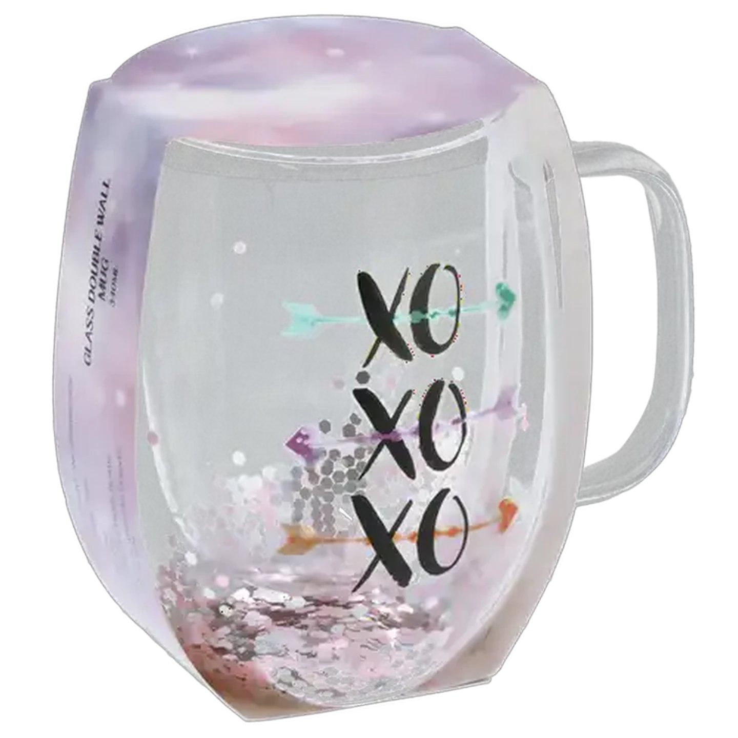 Image of Xoxo Double Wall Glass Mug 360ml