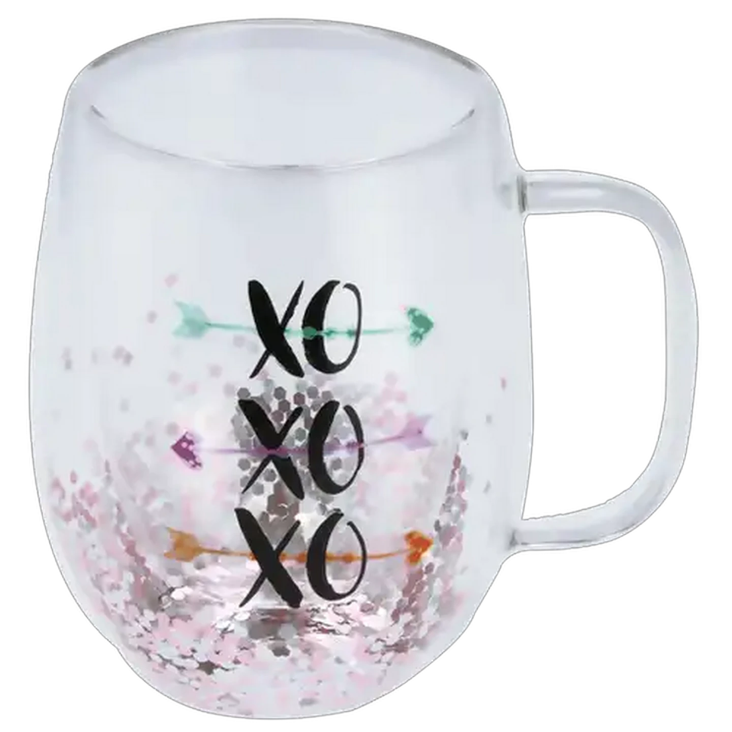 Image of Xoxo Double Wall Glass Mug 360ml