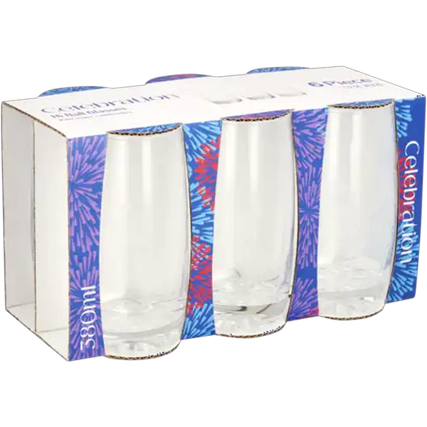 Image of Celebration Glass Hi Ball 6 Piece Set