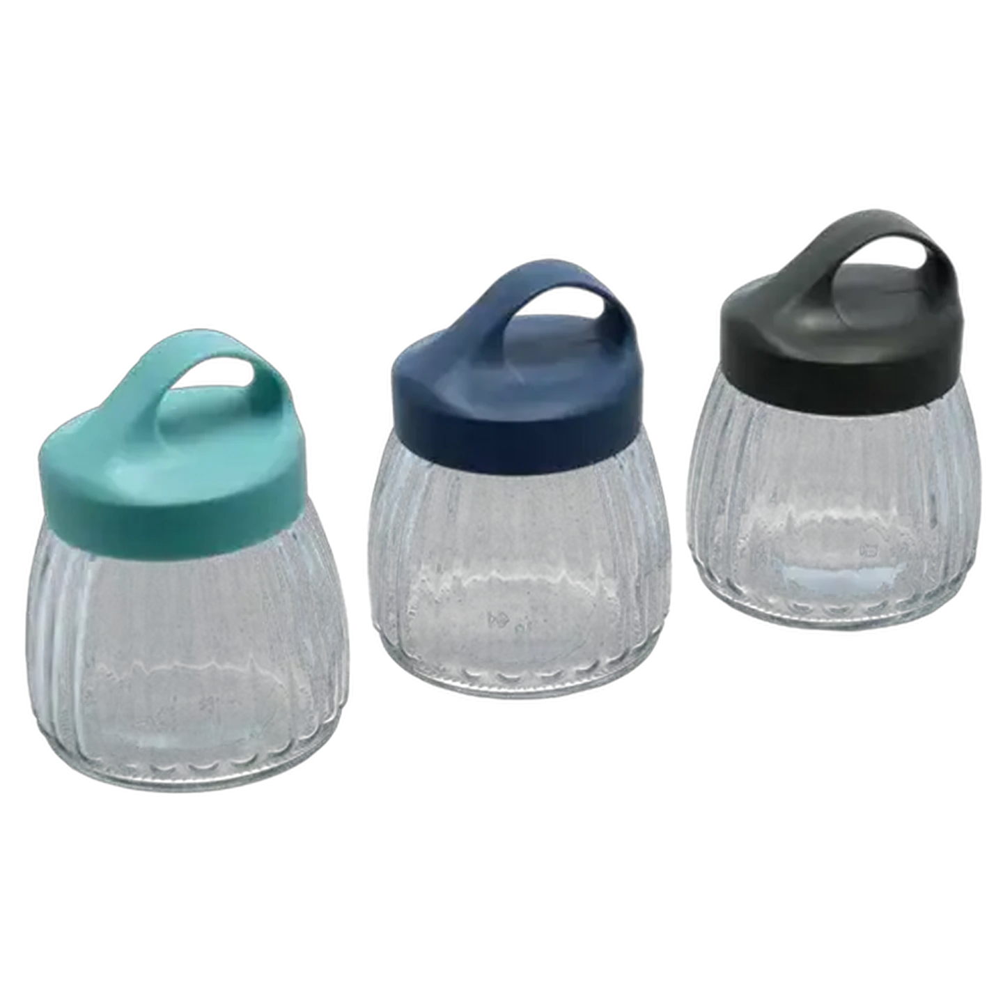 Image of Glass Canister with Handle (Colour May Vary)
