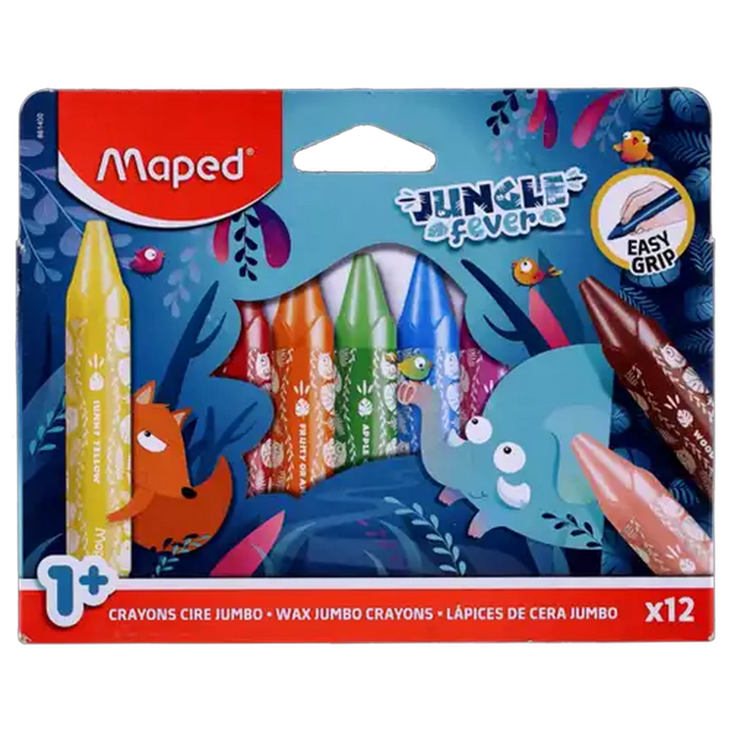 Image of Maped Wax Jungle Fever Crayons 12-Pack