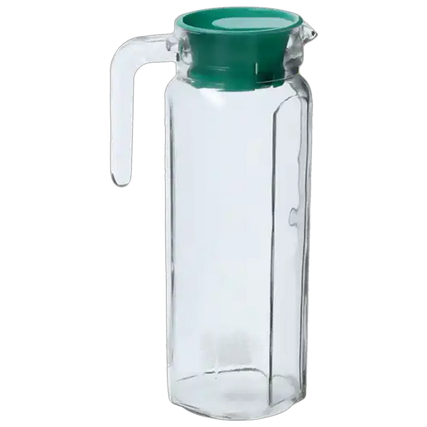 Image of Hexagon Glass Jug with Lid Single (Colour May Vary)