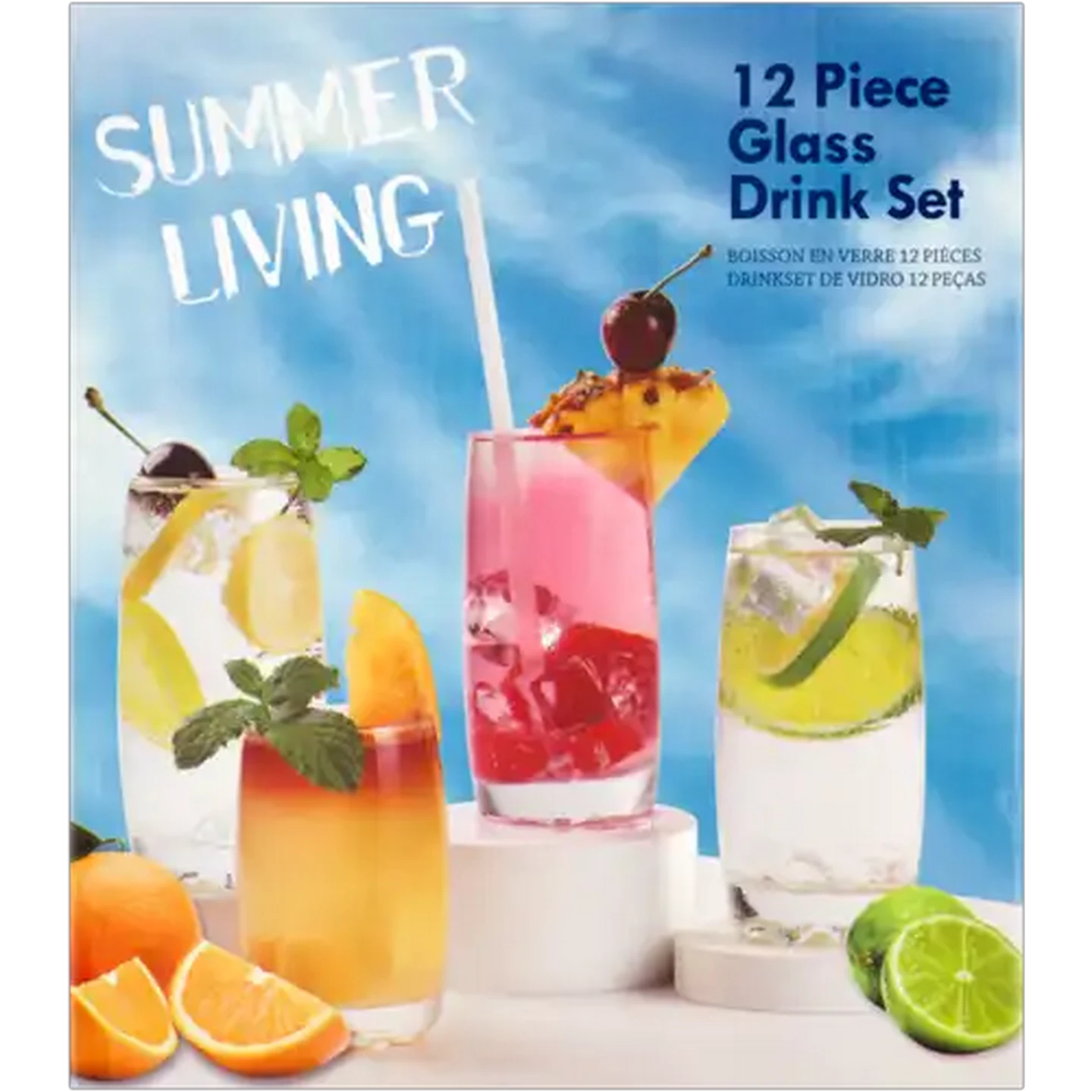 Image of Summer Living Glass Drink 12 Piece Set