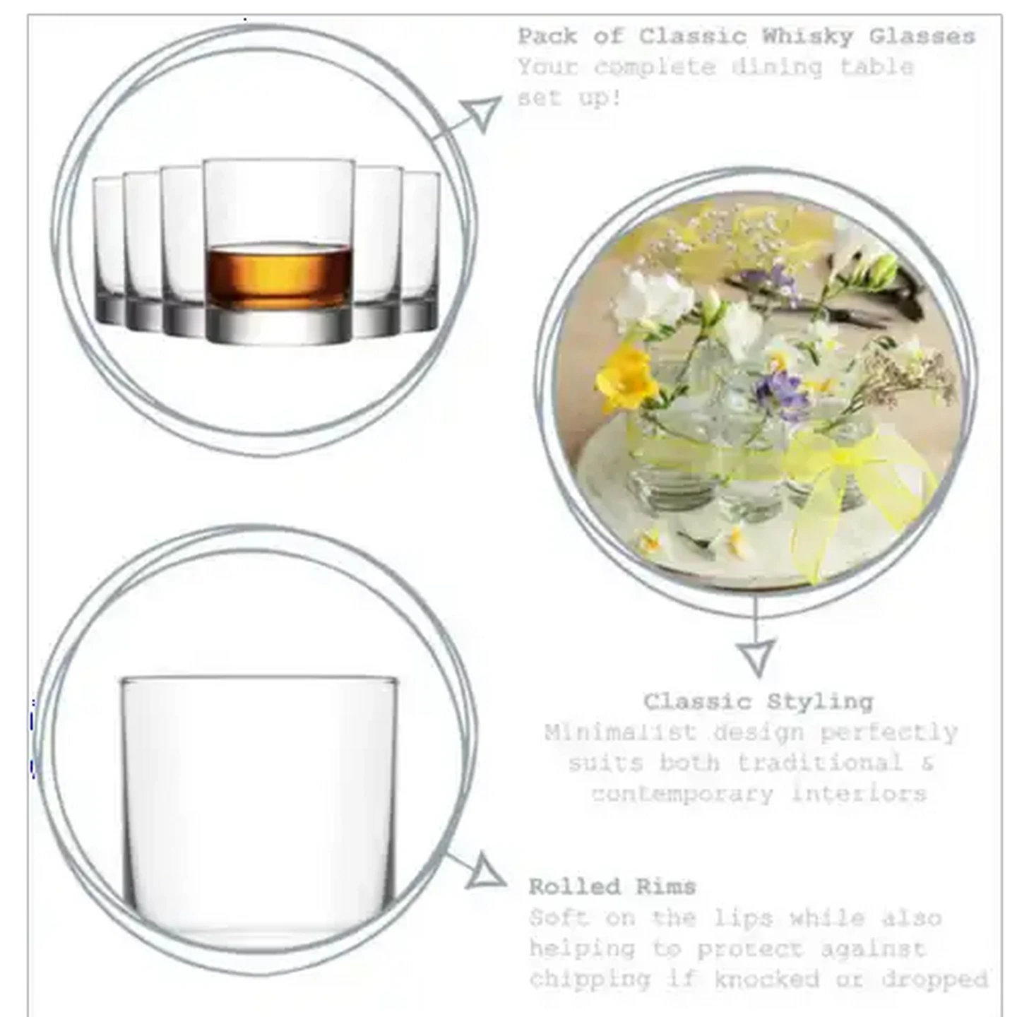 Image of LAV Whiskey Assos Glass Set 3 Piece