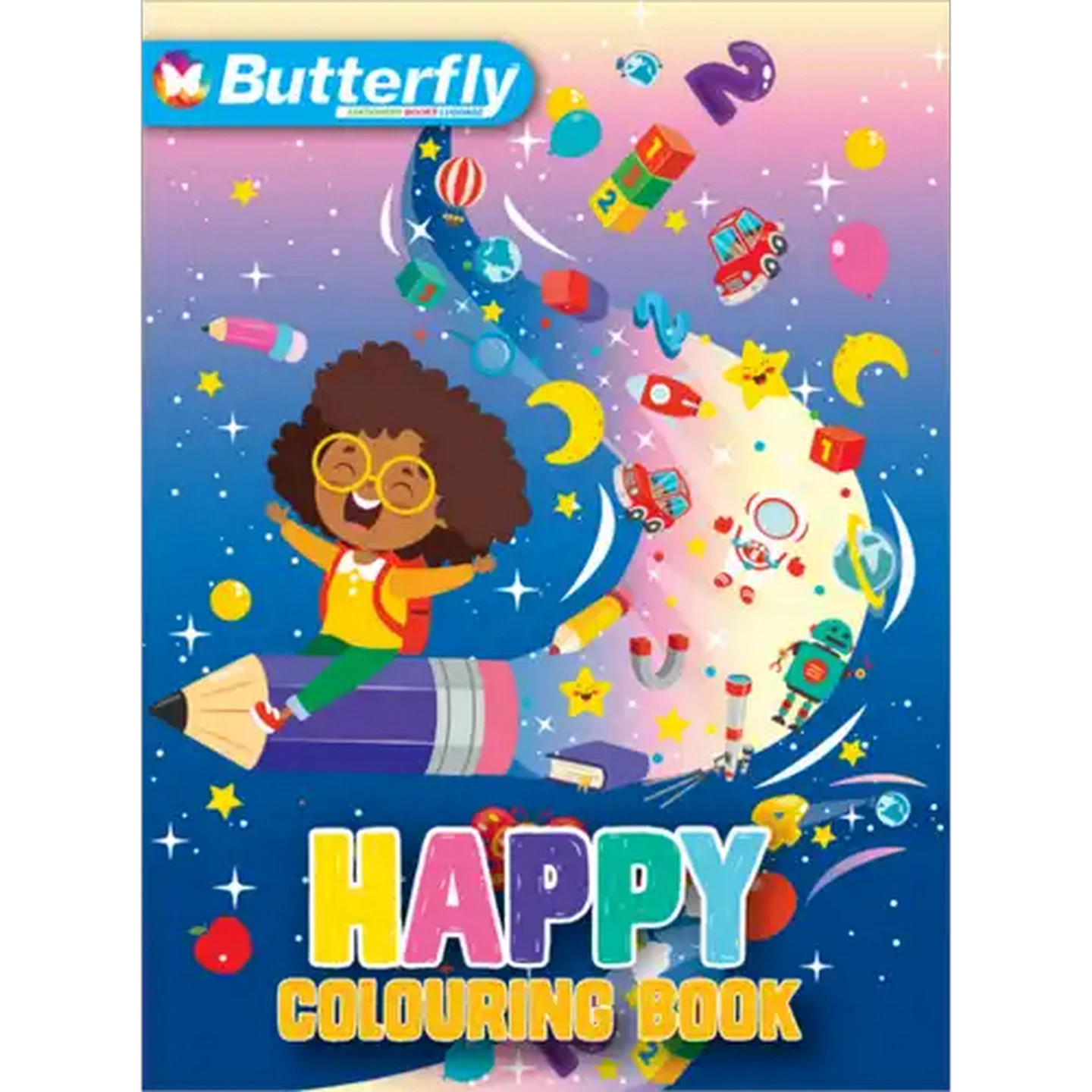 Image of Butterfly Happy Colouring Book 16 Pages