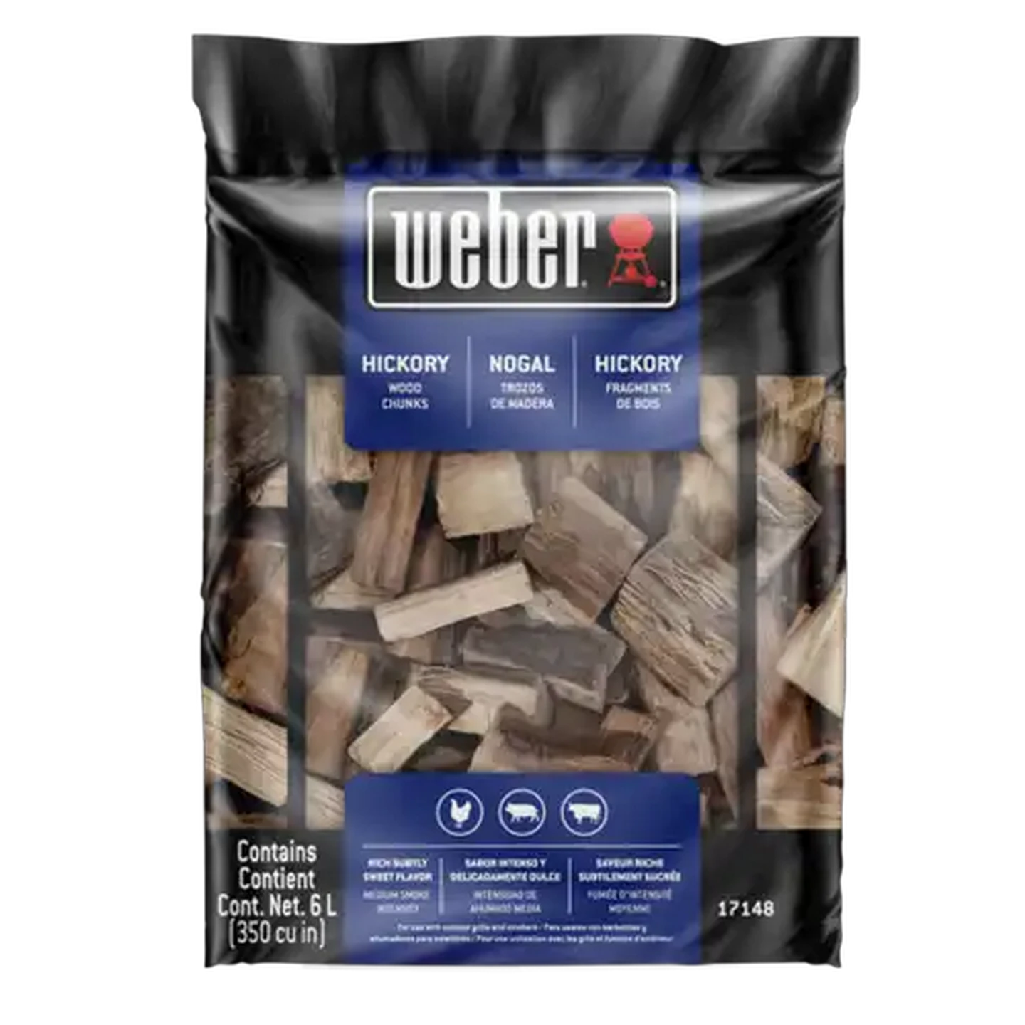 Image of Weber Hickory Smoking Wood Chunks