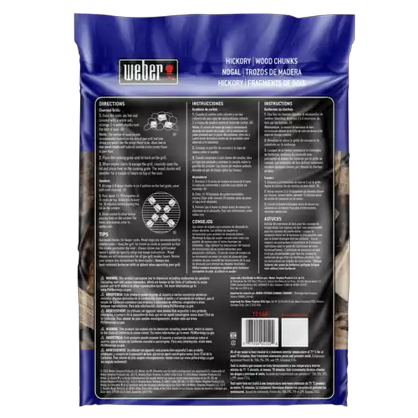 Image of Weber Hickory Smoking Wood Chunks
