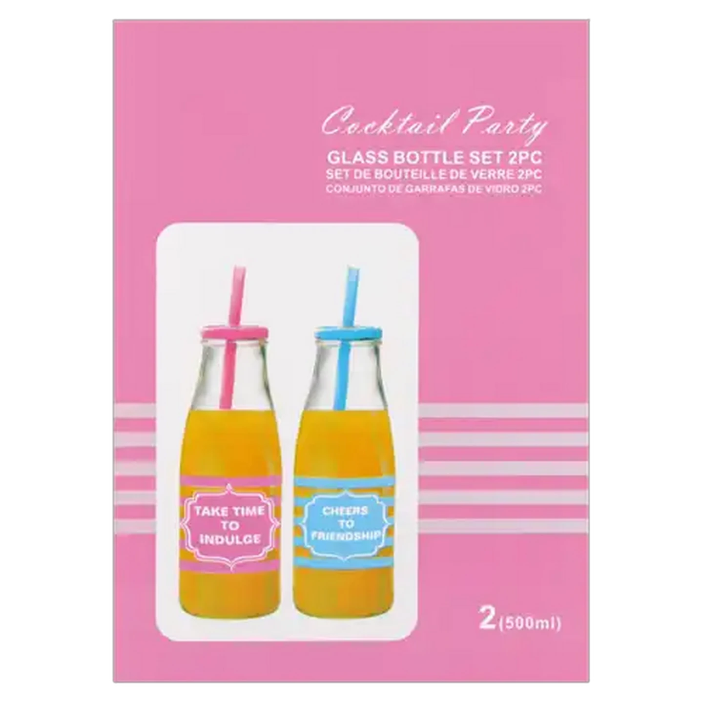 Image of Cocktail Party Glass Bottle Set 2 Piece