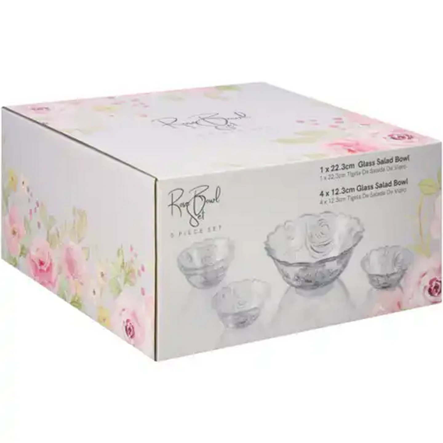 Image of Salad Rose Bowl Set 5  Piece