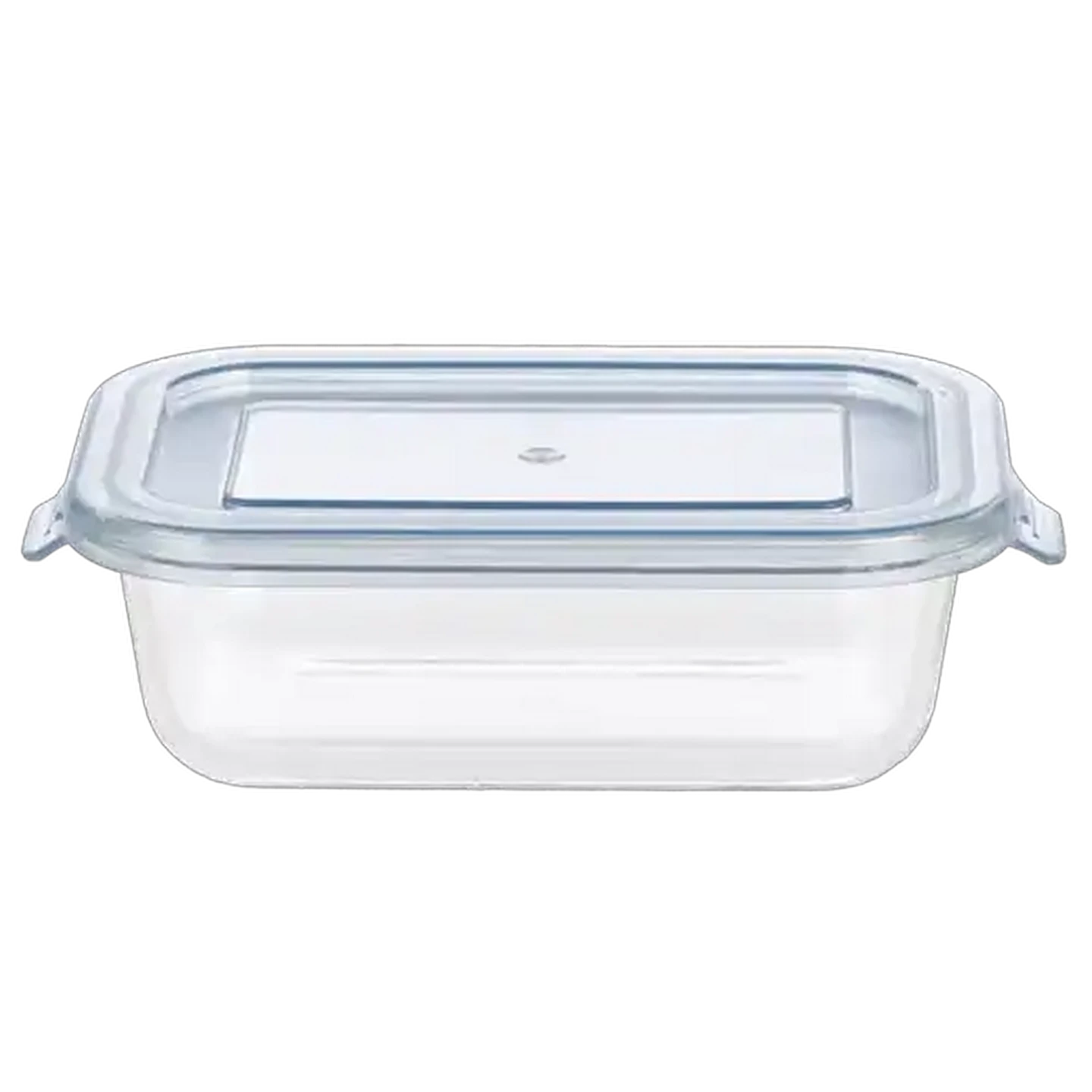 Image of Pastel Rectangular Glass Container 370ml (Colour May Vary)