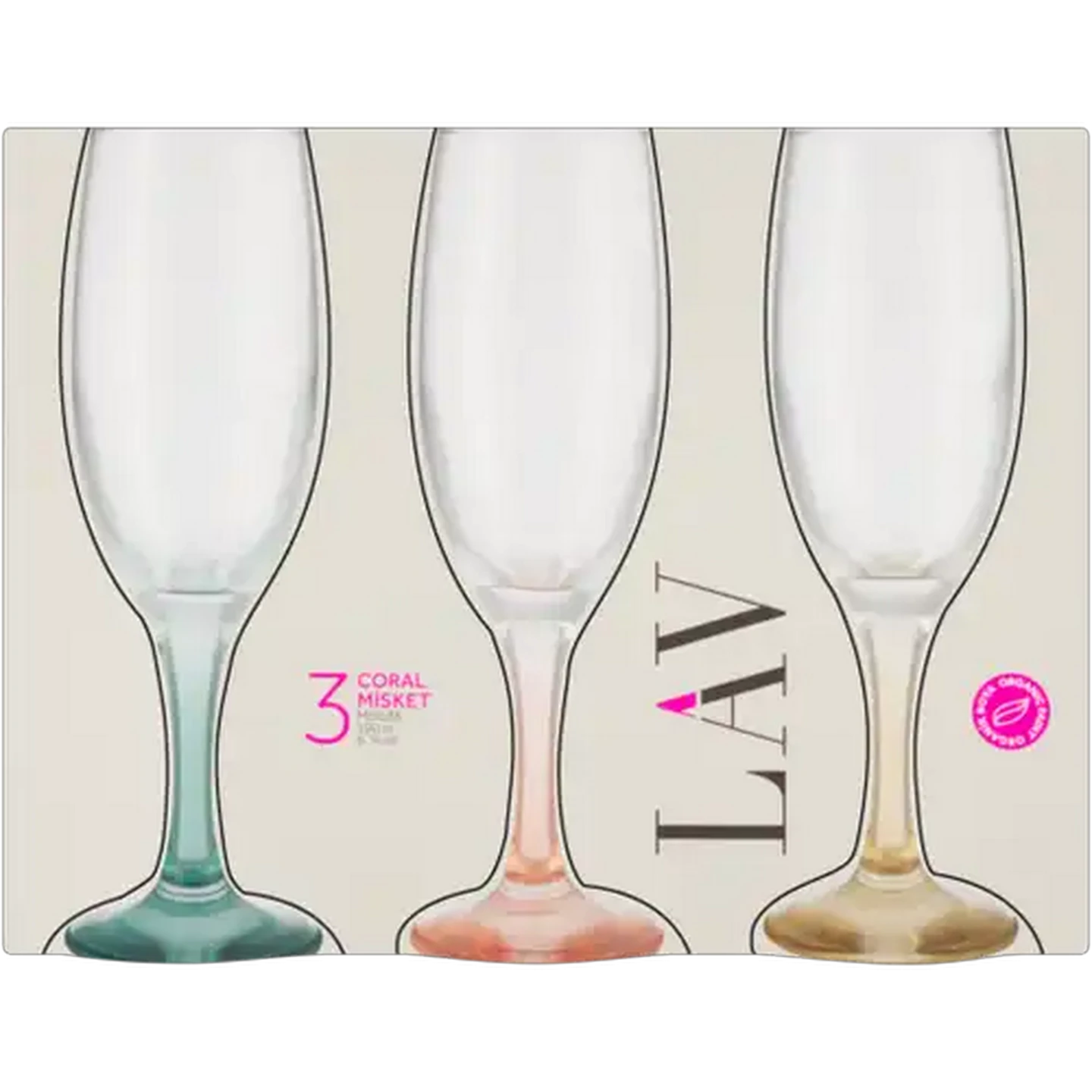Image of LAV Flute Bali Glass Set 3-Pack