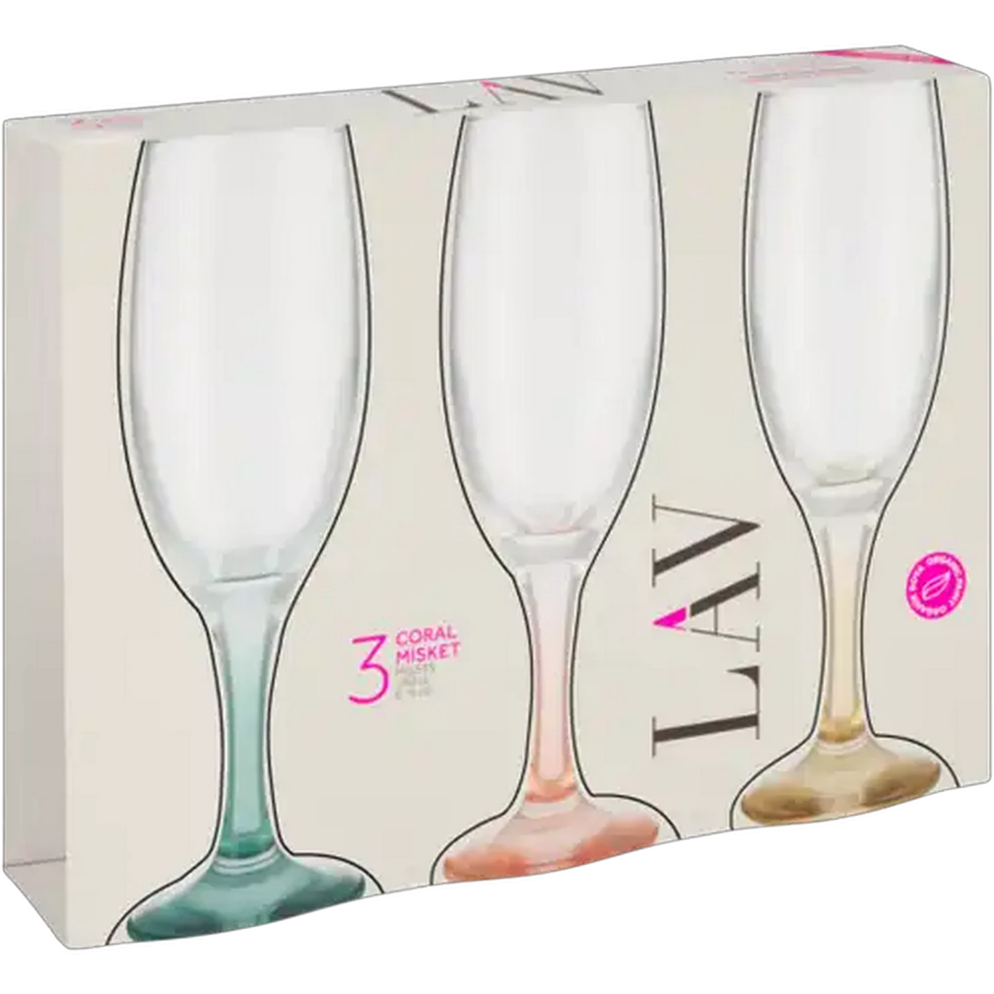 Image of LAV Flute Bali Glass Set 3-Pack