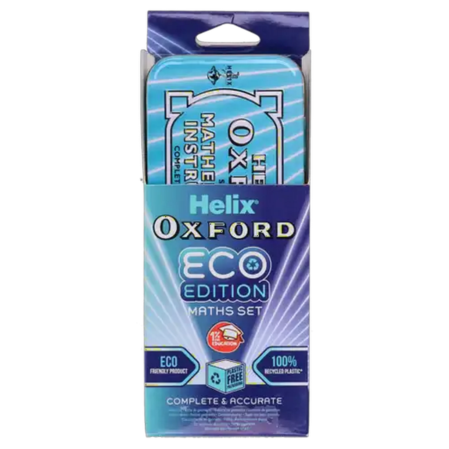Image of Helix Oxford Cyber Light Blue Maths Set