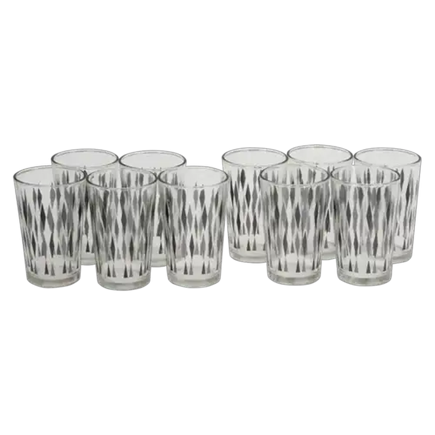 Image of Decorated Shrink Juice Glass Set 10 Piece