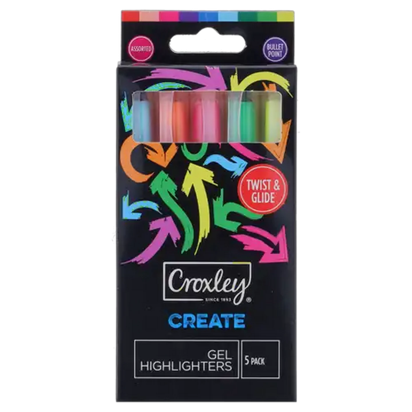 Image of Croxley Gel Highlighters 5-Pack