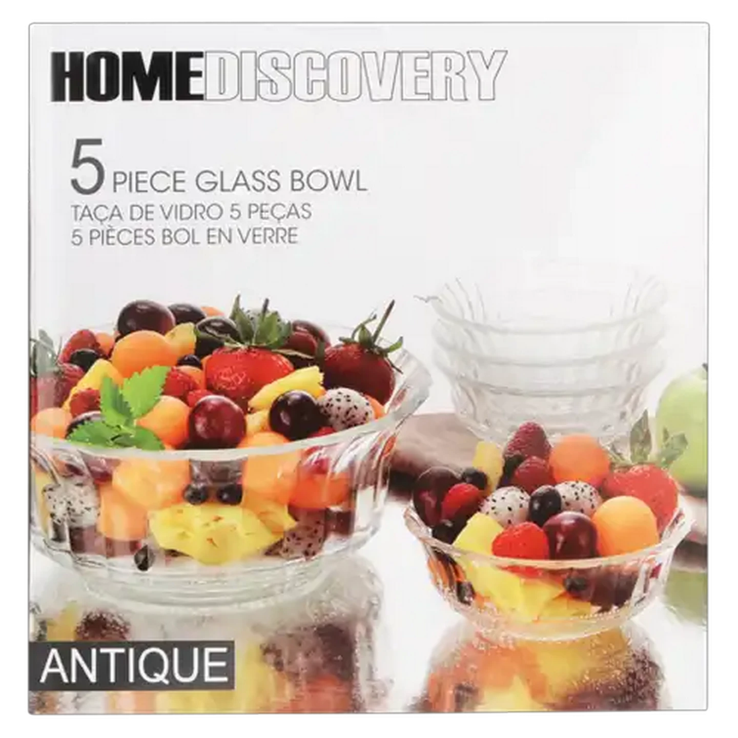 Image of Home Discovery Antique Glass Bowls 5 Piece