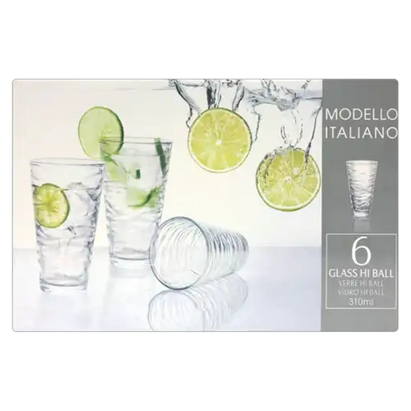 Image of Modello Italiano Hi Ball Glass Set 6 Piece