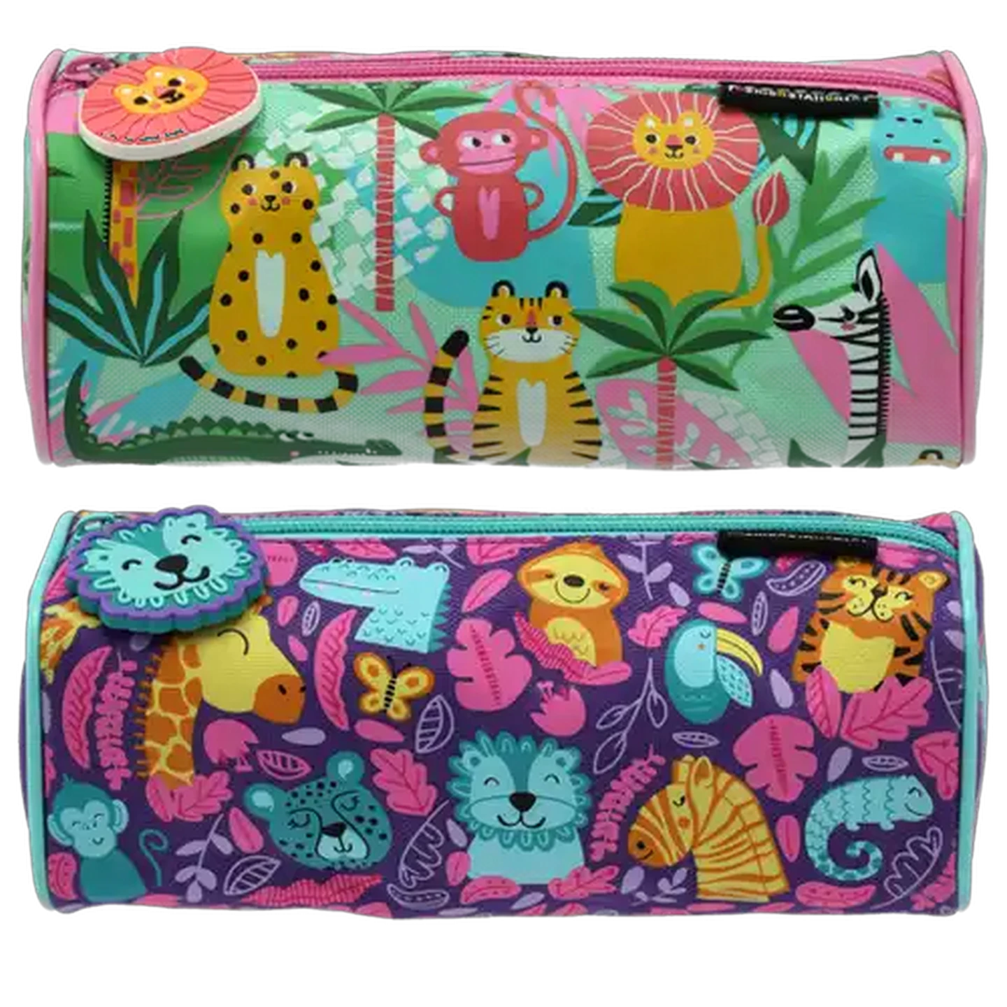 Image of Jungle Animal Round Pencil Bag (Design May Vary)