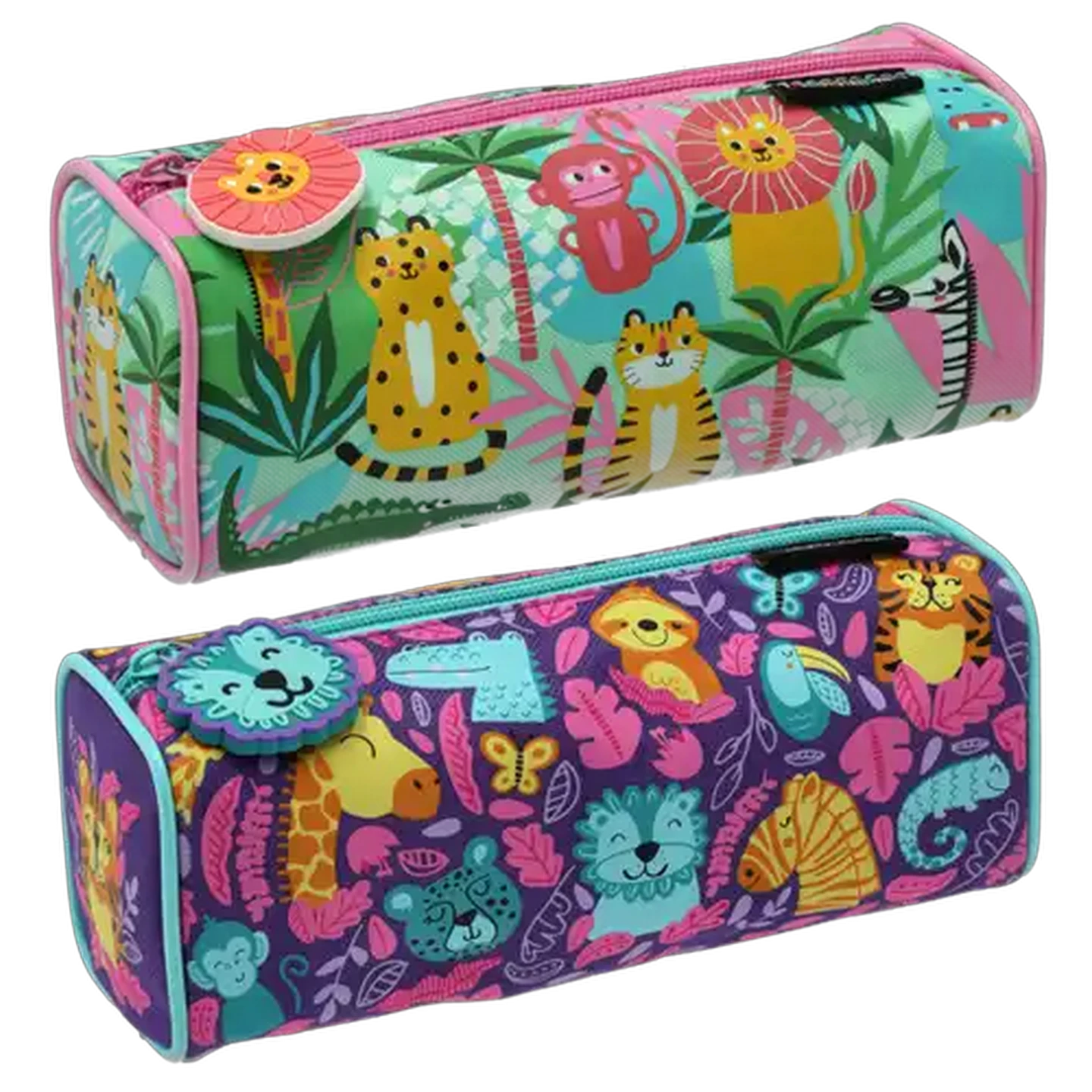 Image of Jungle Animal Round Pencil Bag (Design May Vary)
