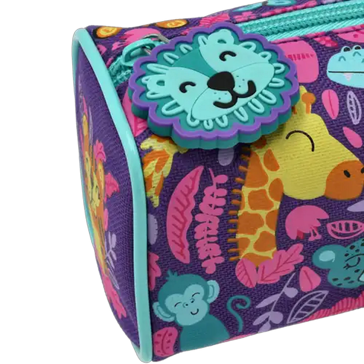 Image of Jungle Animal Round Pencil Bag (Design May Vary)