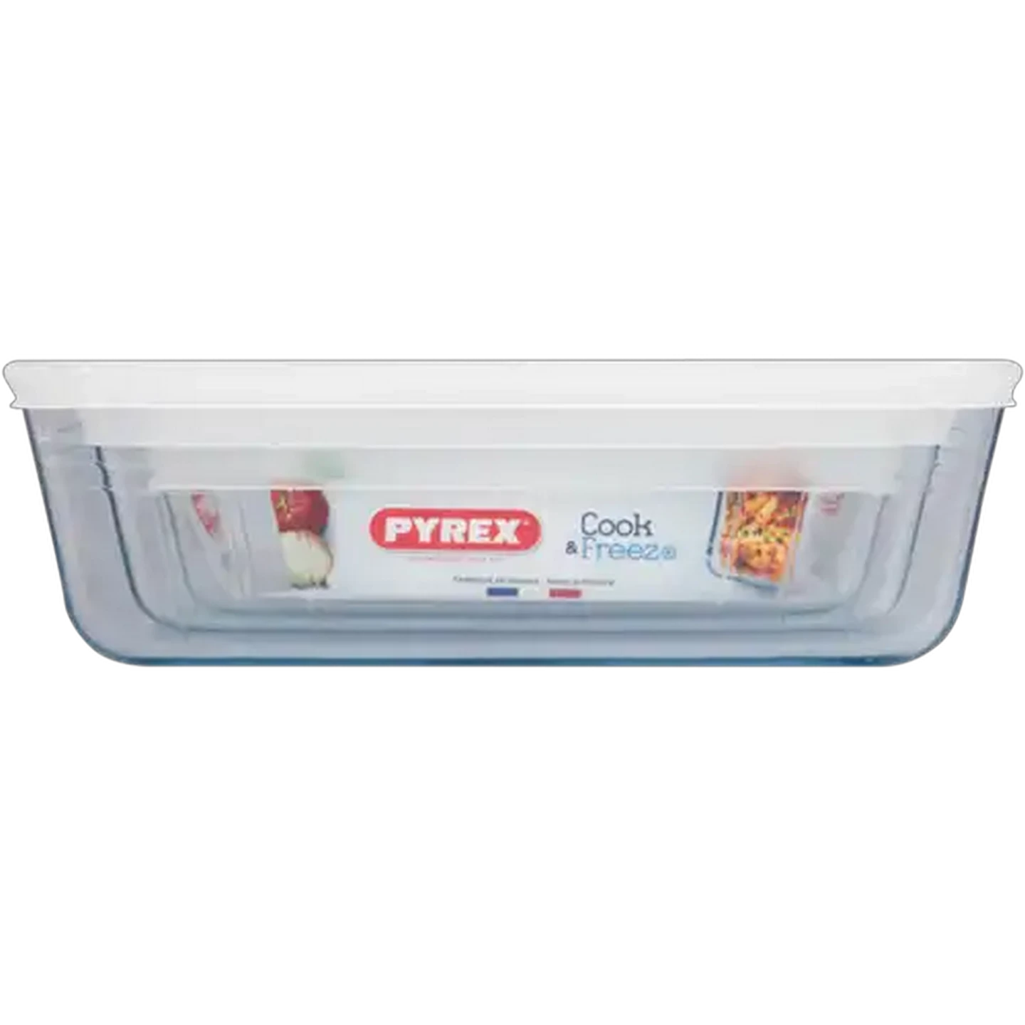 Image of Pyrex Cook&Freeze Rectangular Glass Container With Lid 3 Piece