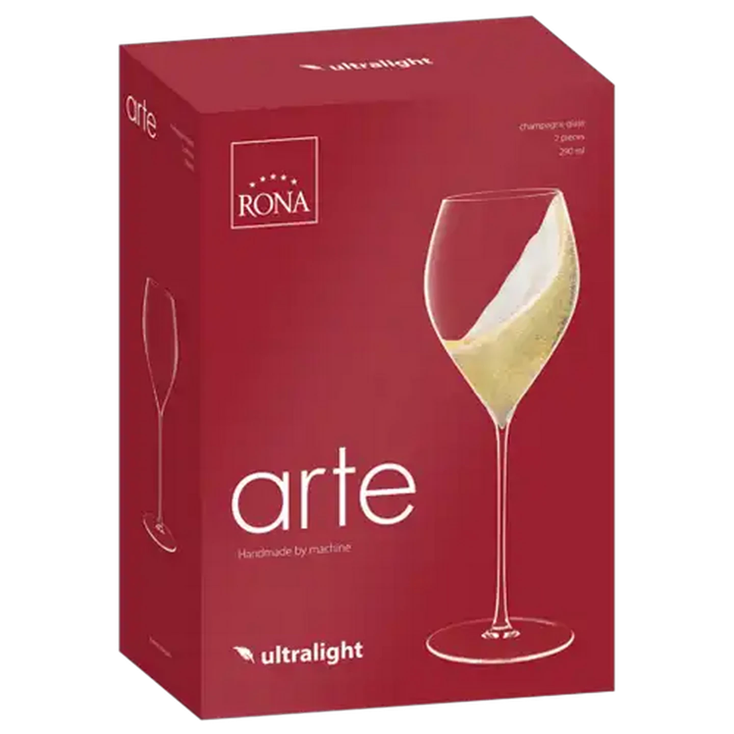 Image of Rona Arte Champagne Glasses 290ml 2 Piece Set