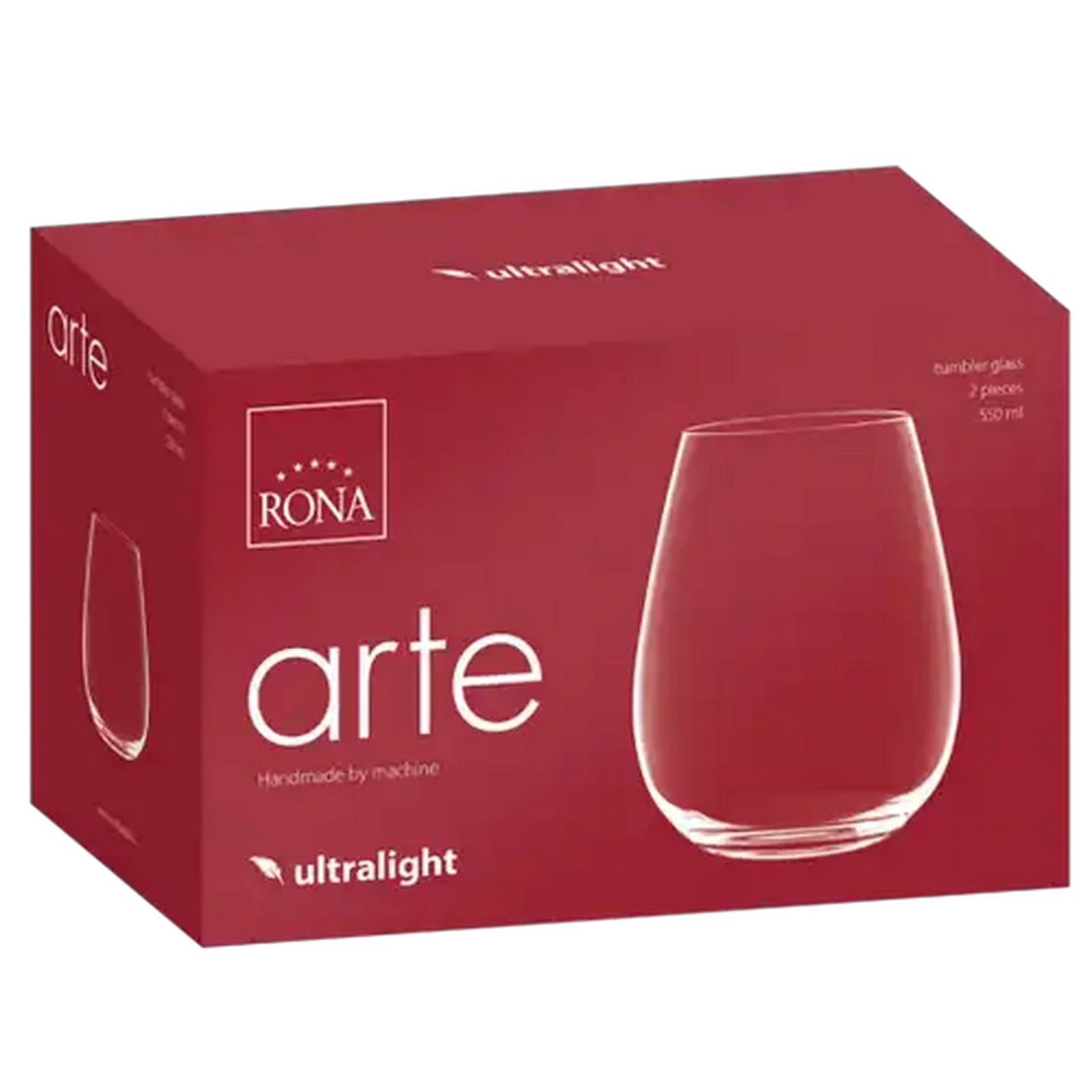 Image of Rona Arte Tumbler Glasses 550ml 2 Piece Set