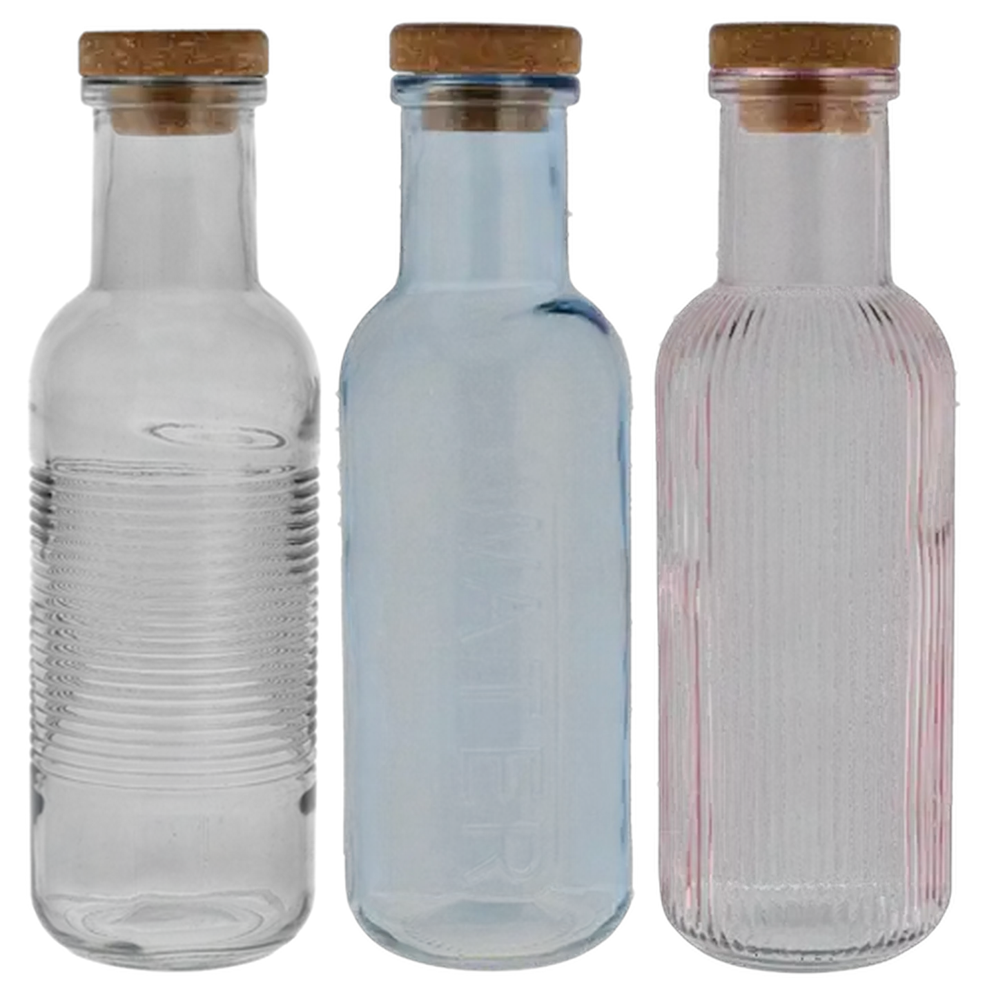 Image of Glass Bottle with Cork Lid (Colour May Vary)