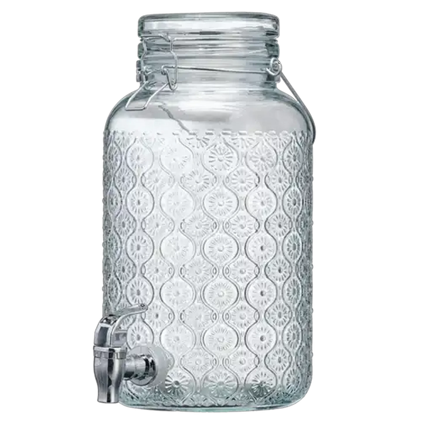 Image of Petite Lace Glass Beverage Dispenser 4L