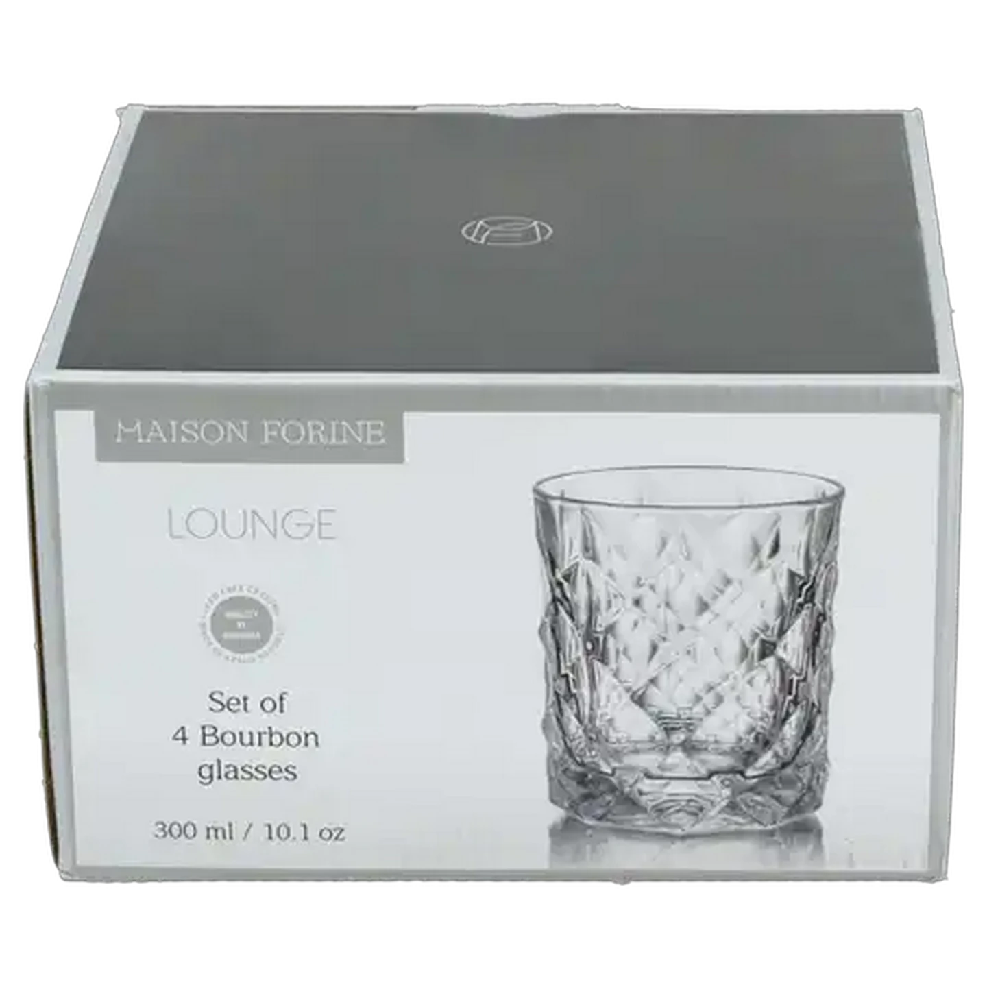 Image of Maison Forine Marine Lounge Bourbon Diamond Glasses 4-Pack