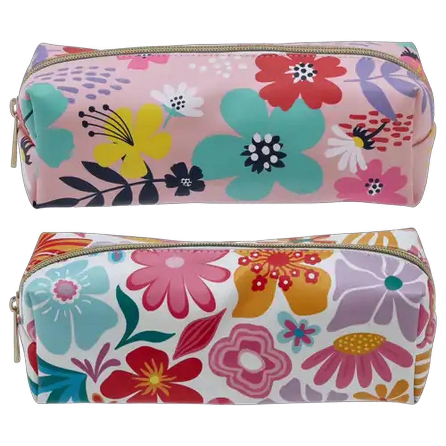 Image of Flowers Square Pencil Bag (Design May Vary)