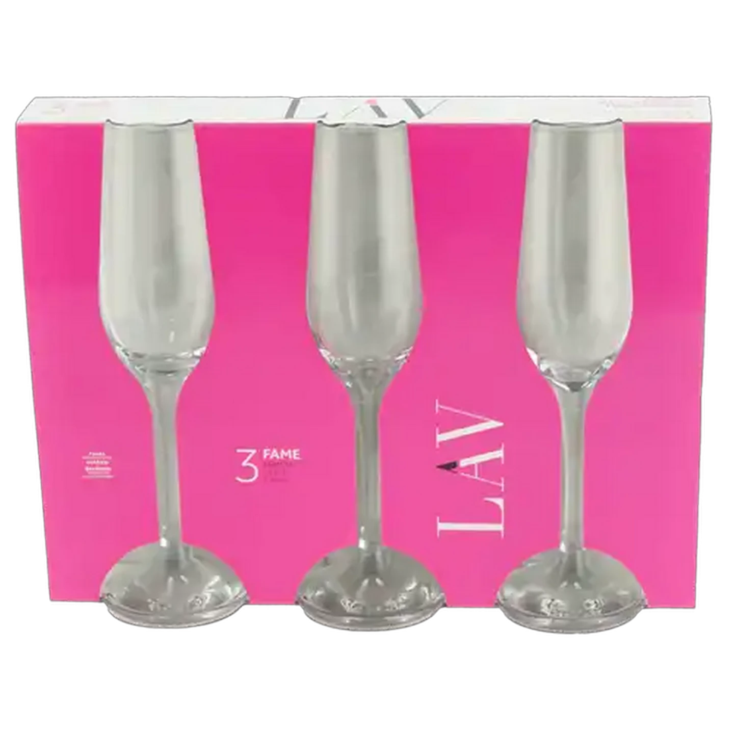 Image of LAV Fame Flute Glass 221ml 3-Pack
