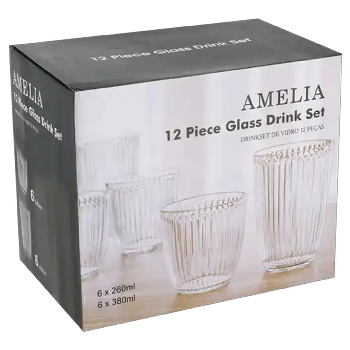 Image of Amelia Drinking Glass Set 12 Piece