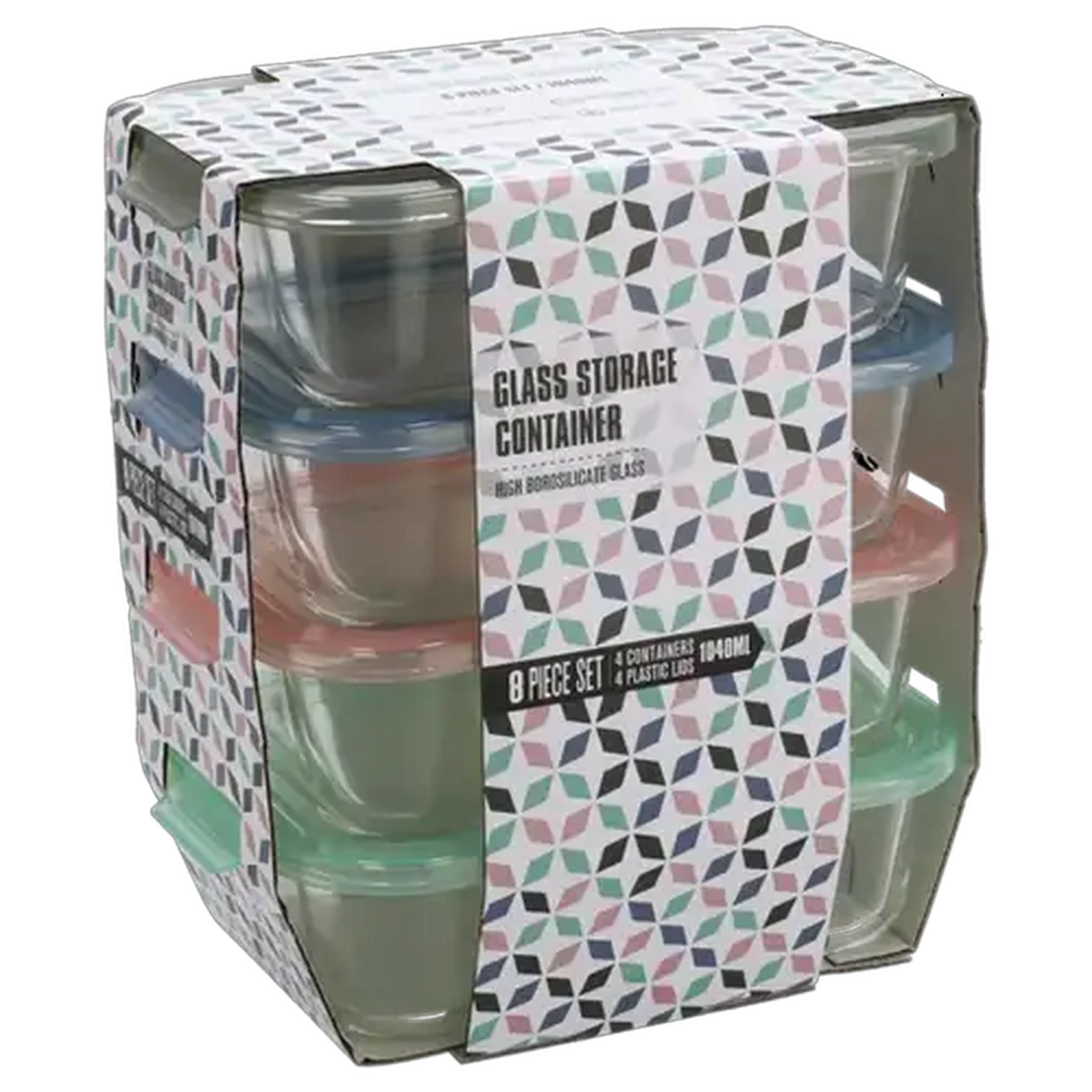 Image of Glass Storage Container Set 1.4L 8 Piece