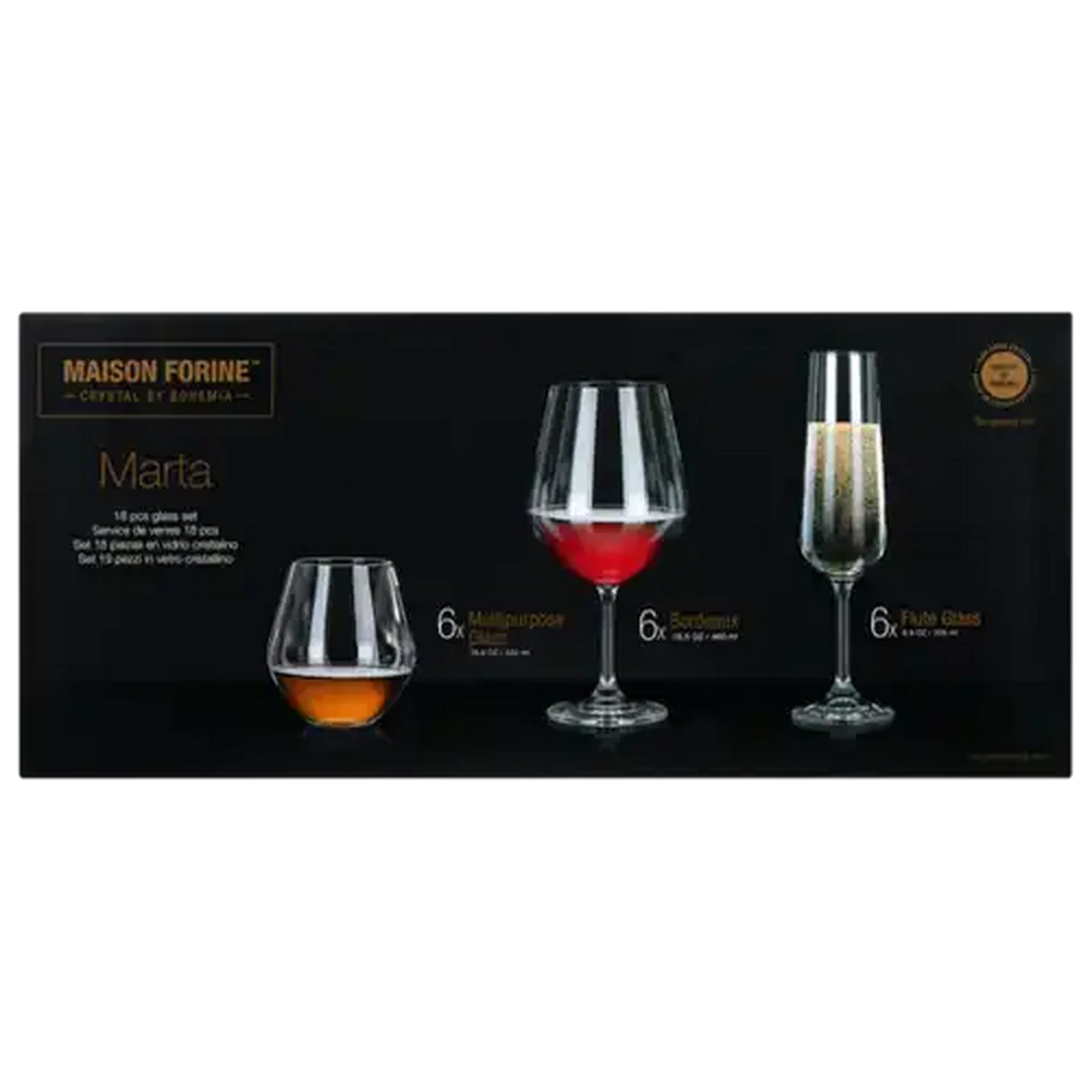 Image of Maison Forine Marta Wine Glass Set 18 Piece