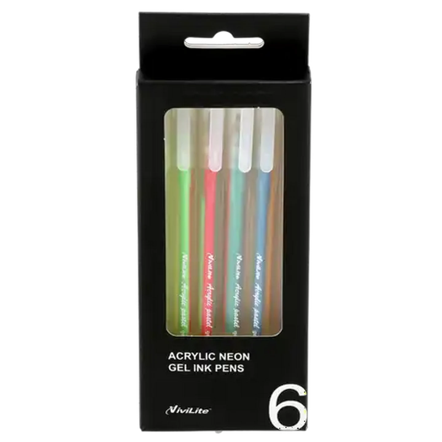 Image of Vivilite Acrylic Neon Gel Ink Pens 6-Pack