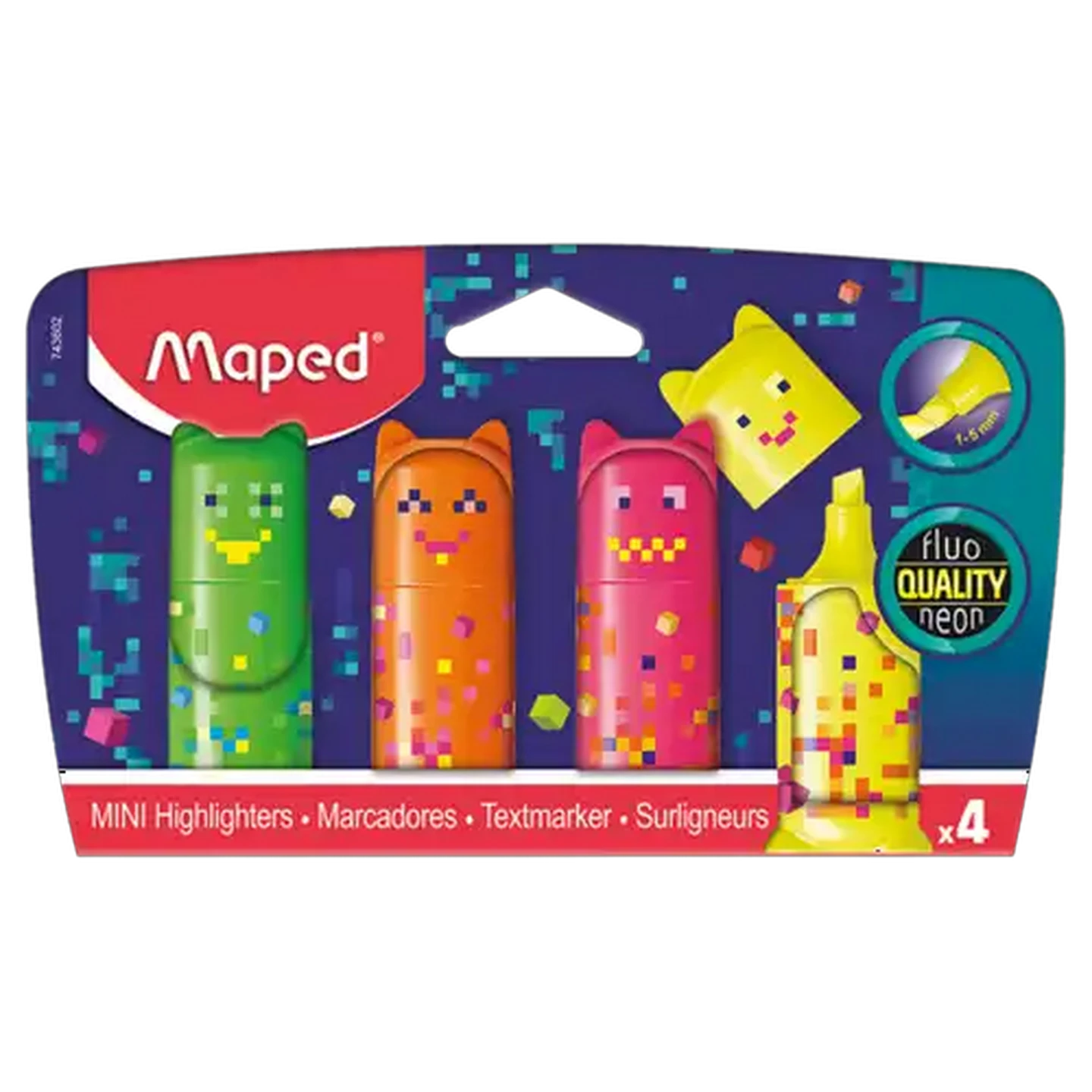 Image of Maped® Mini Pixel Party Highlighter 4-Pack