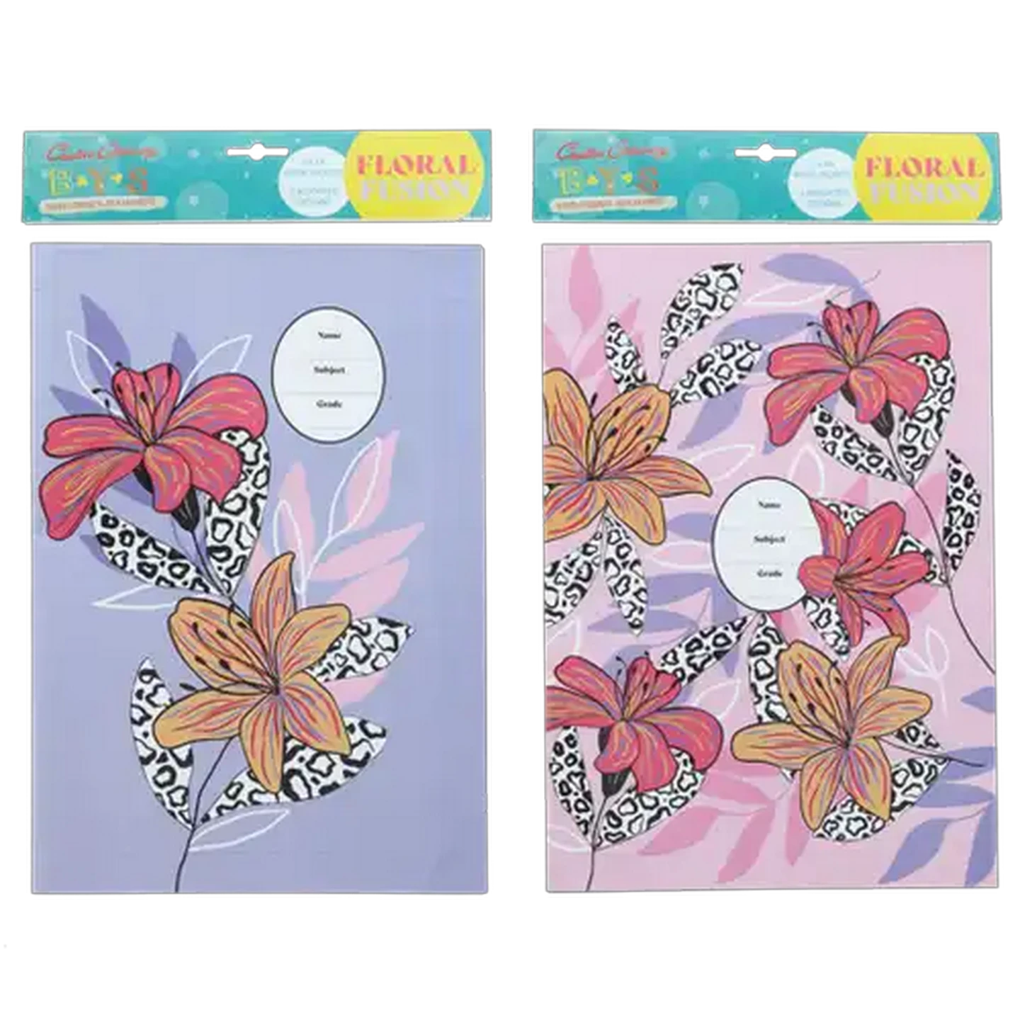 Image of Creative Stationery Floral Fusion A4 Book Jackets 5-Pack (Design May Vary)