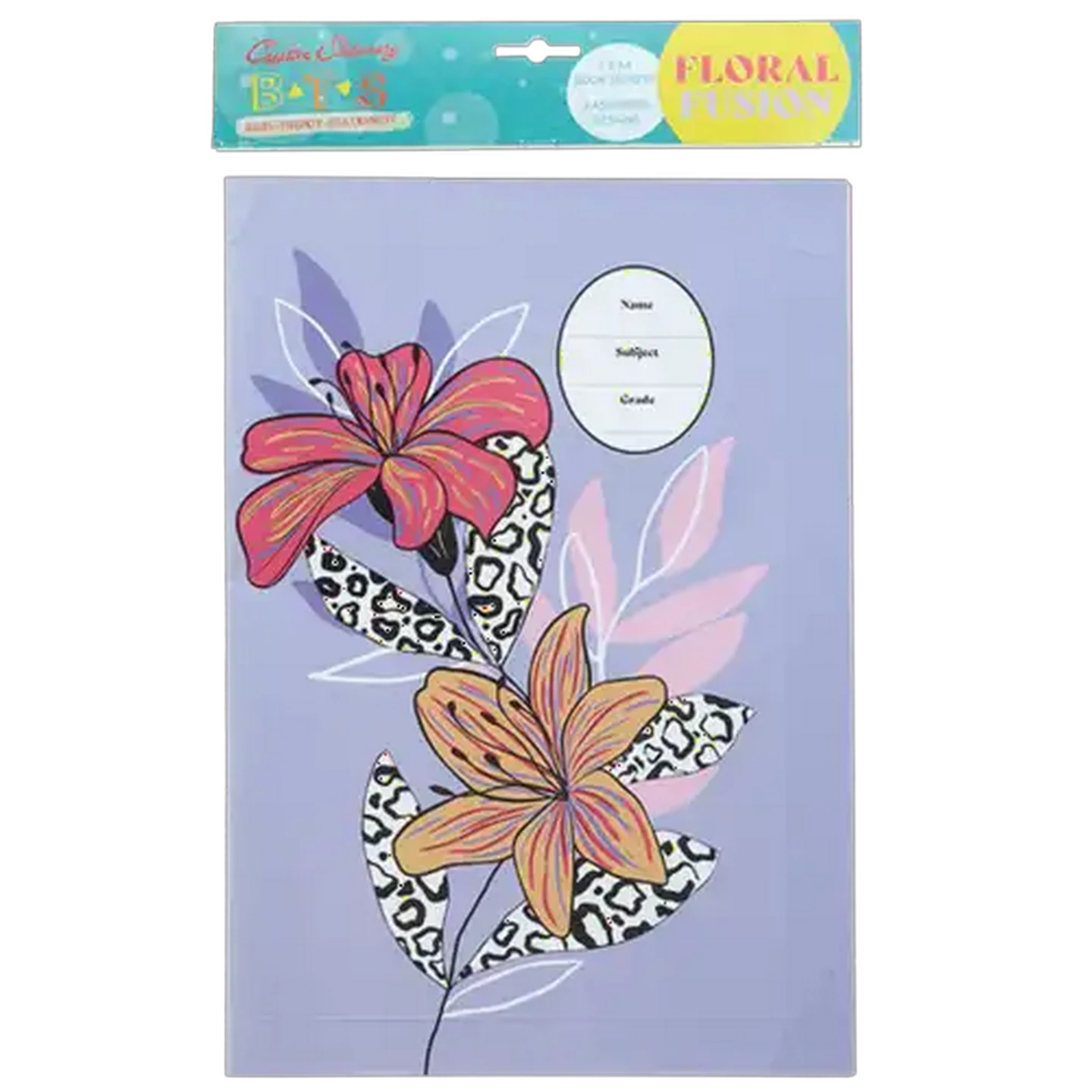 Image of Creative Stationery Floral Fusion A4 Book Jackets 5-Pack (Design May Vary)