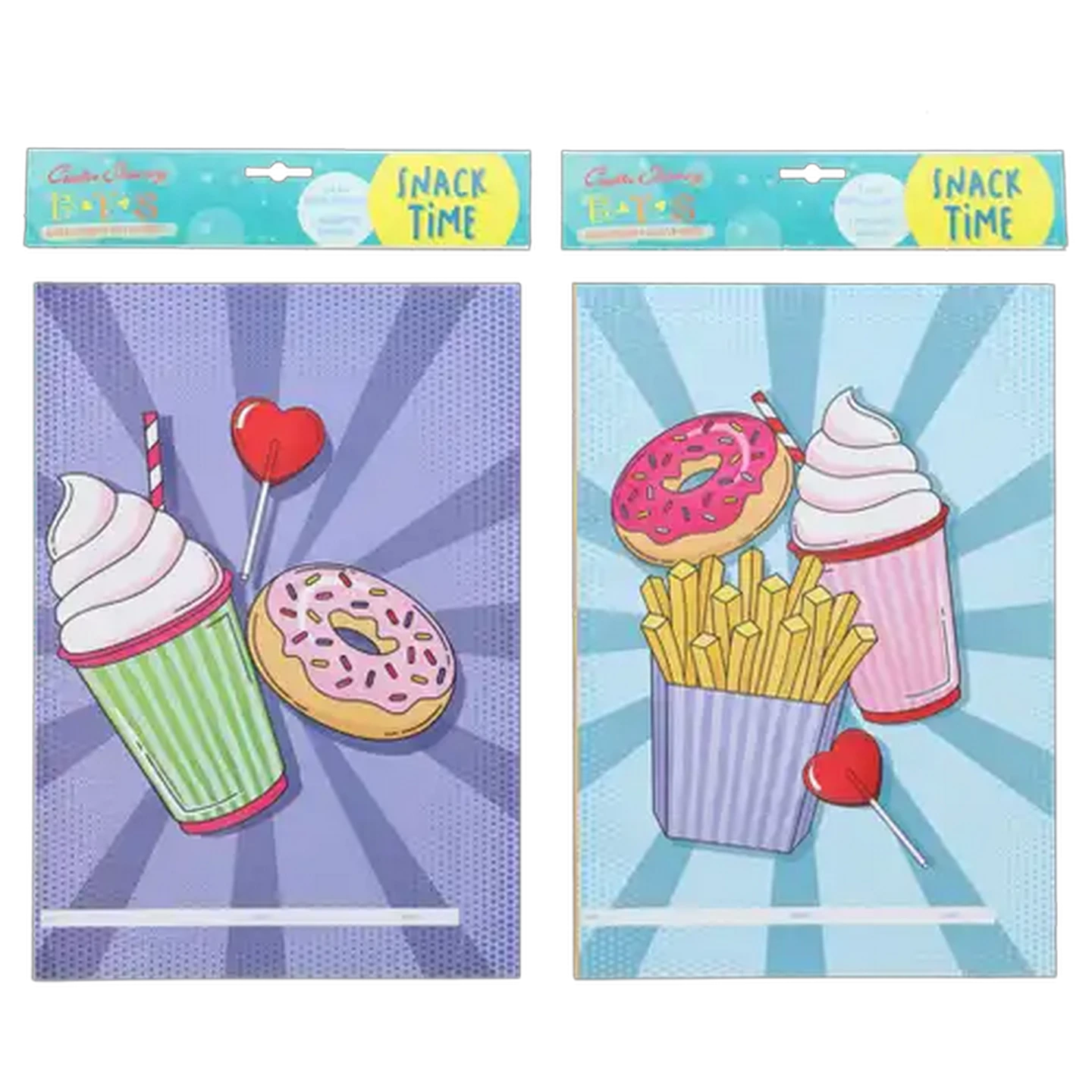 Image of Creative Stationery Snack Time A4 Book Jackets 5-Pack (Design May Vary)